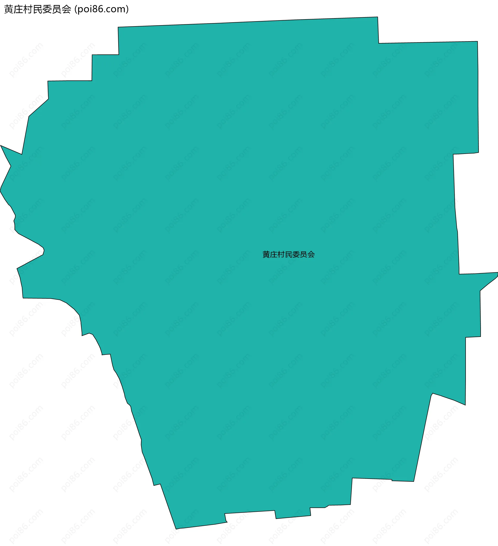 黄庄村民委员会边界地图