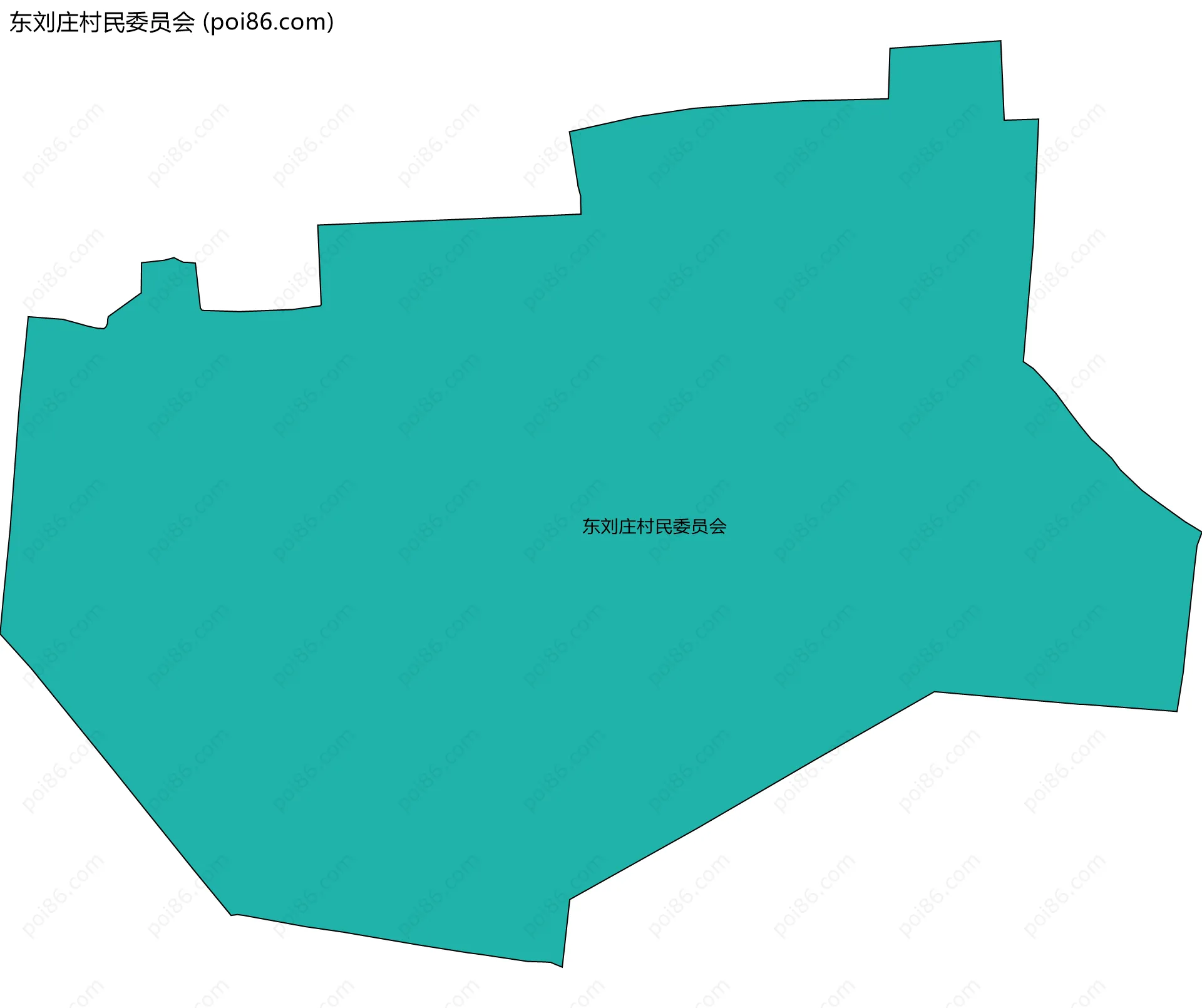 东刘庄村民委员会边界地图