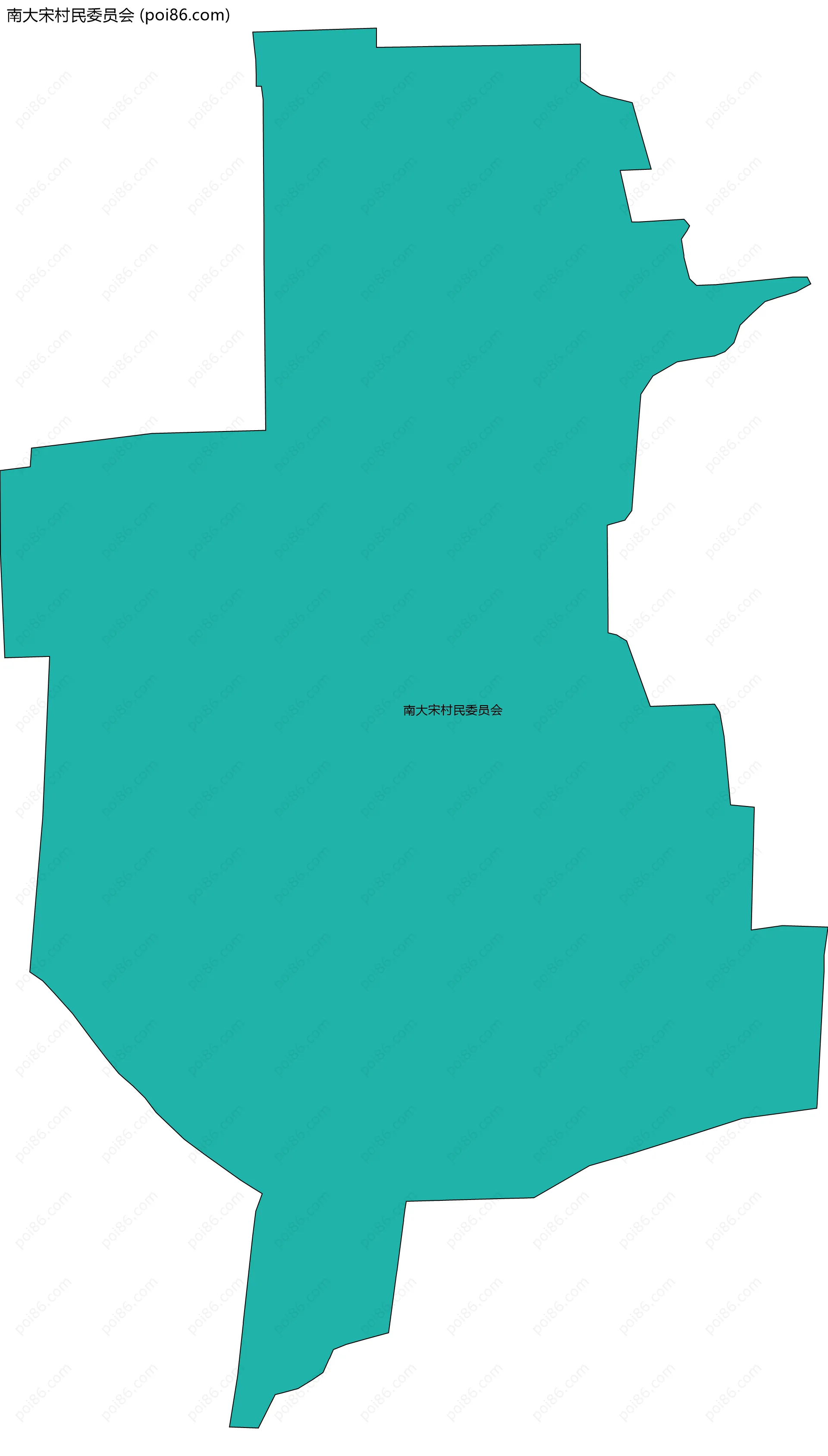 南大宋村民委员会边界地图