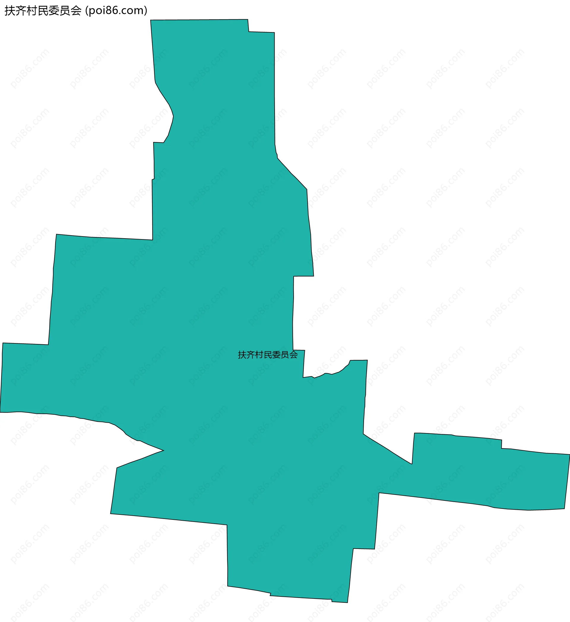 扶齐村民委员会边界地图