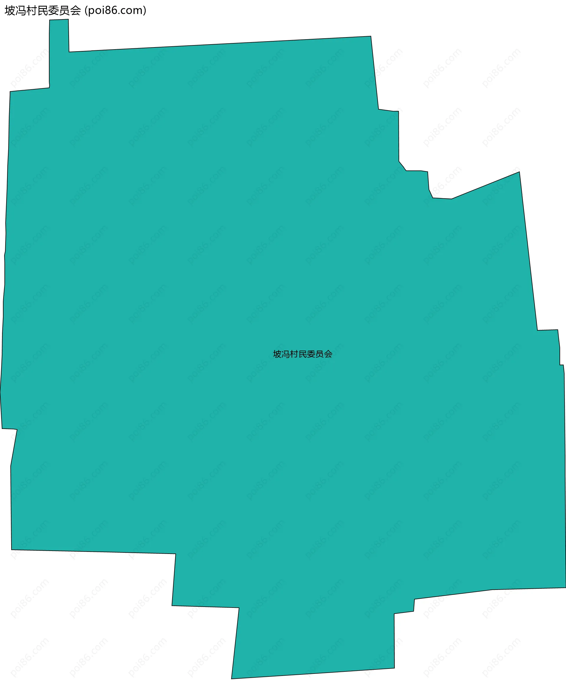 坡冯村民委员会边界地图