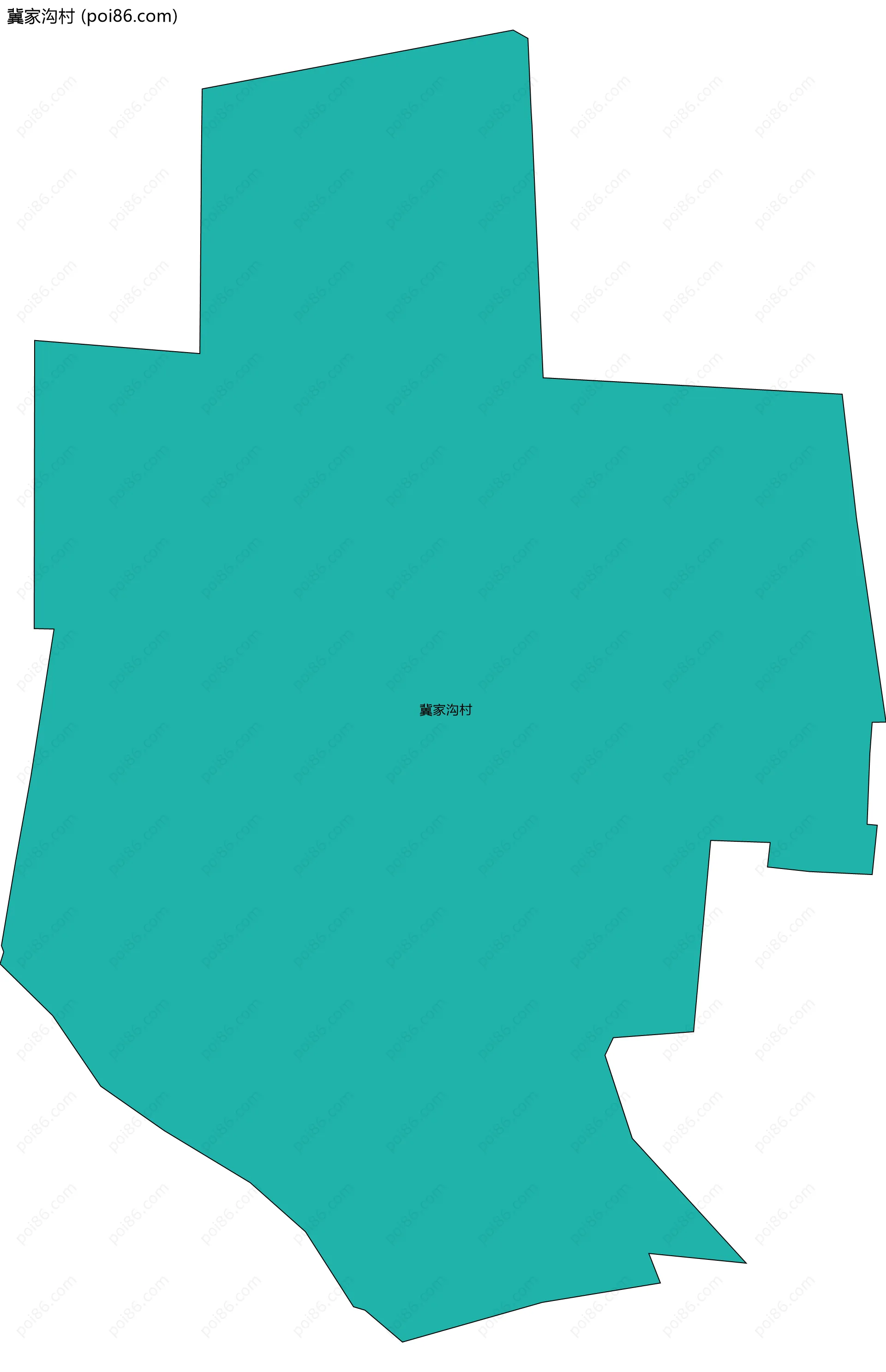 冀家沟村边界地图