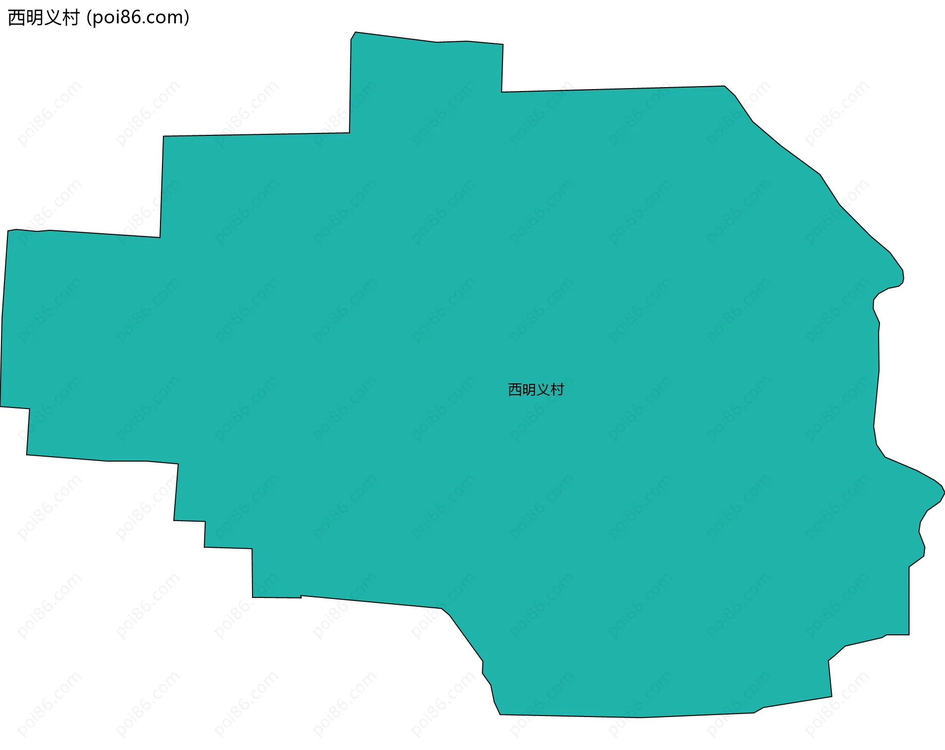 西明义村边界地图