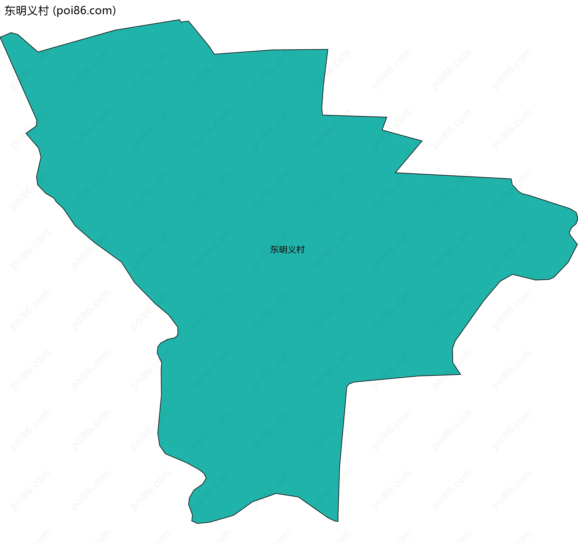 东明义村边界地图
