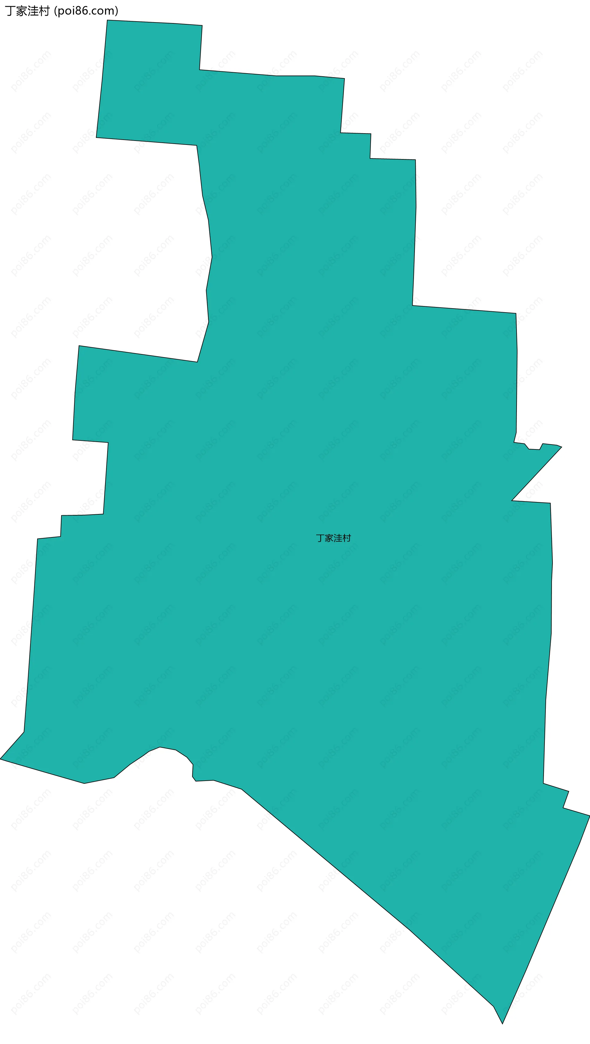 丁家洼村边界地图