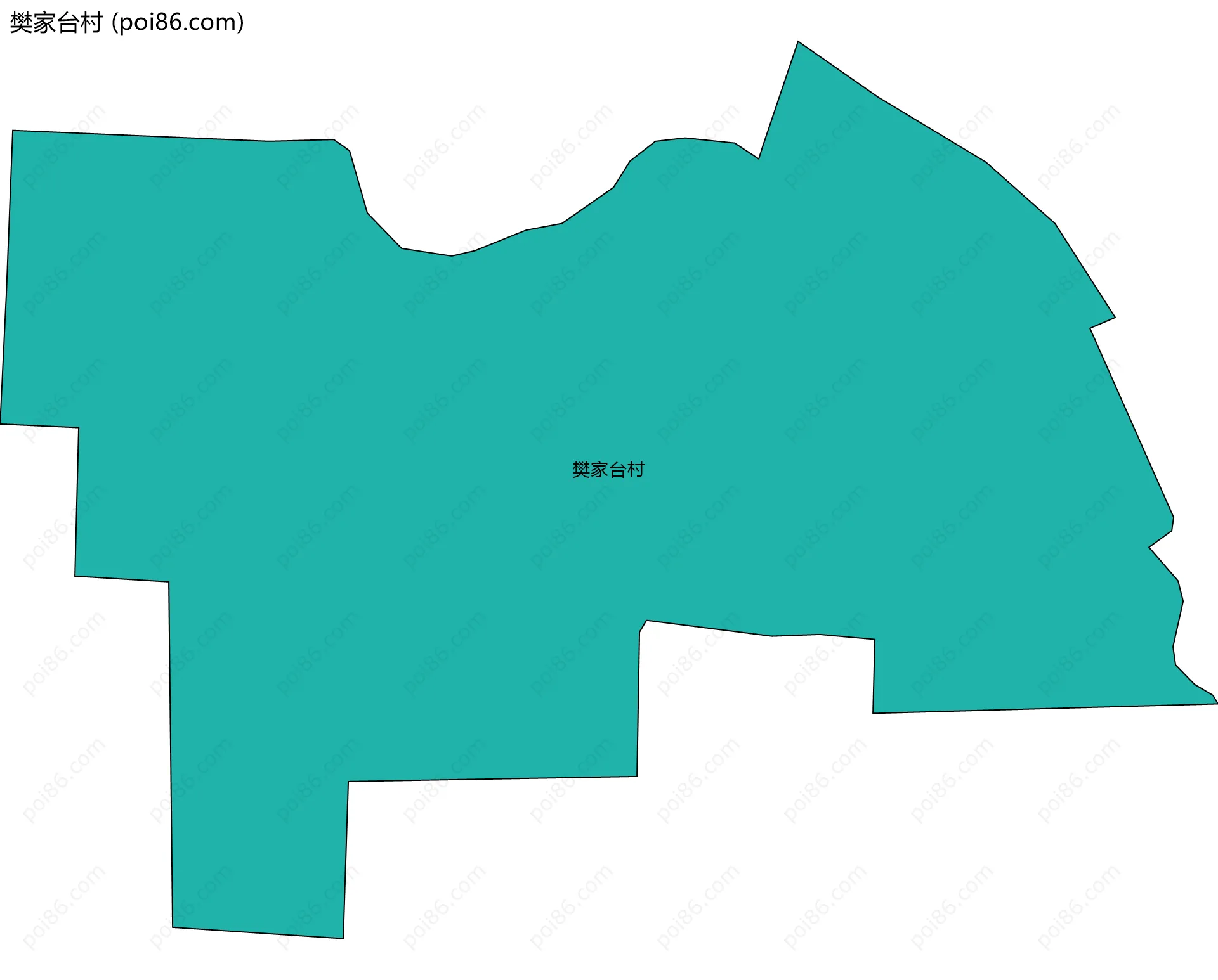 樊家台村边界地图