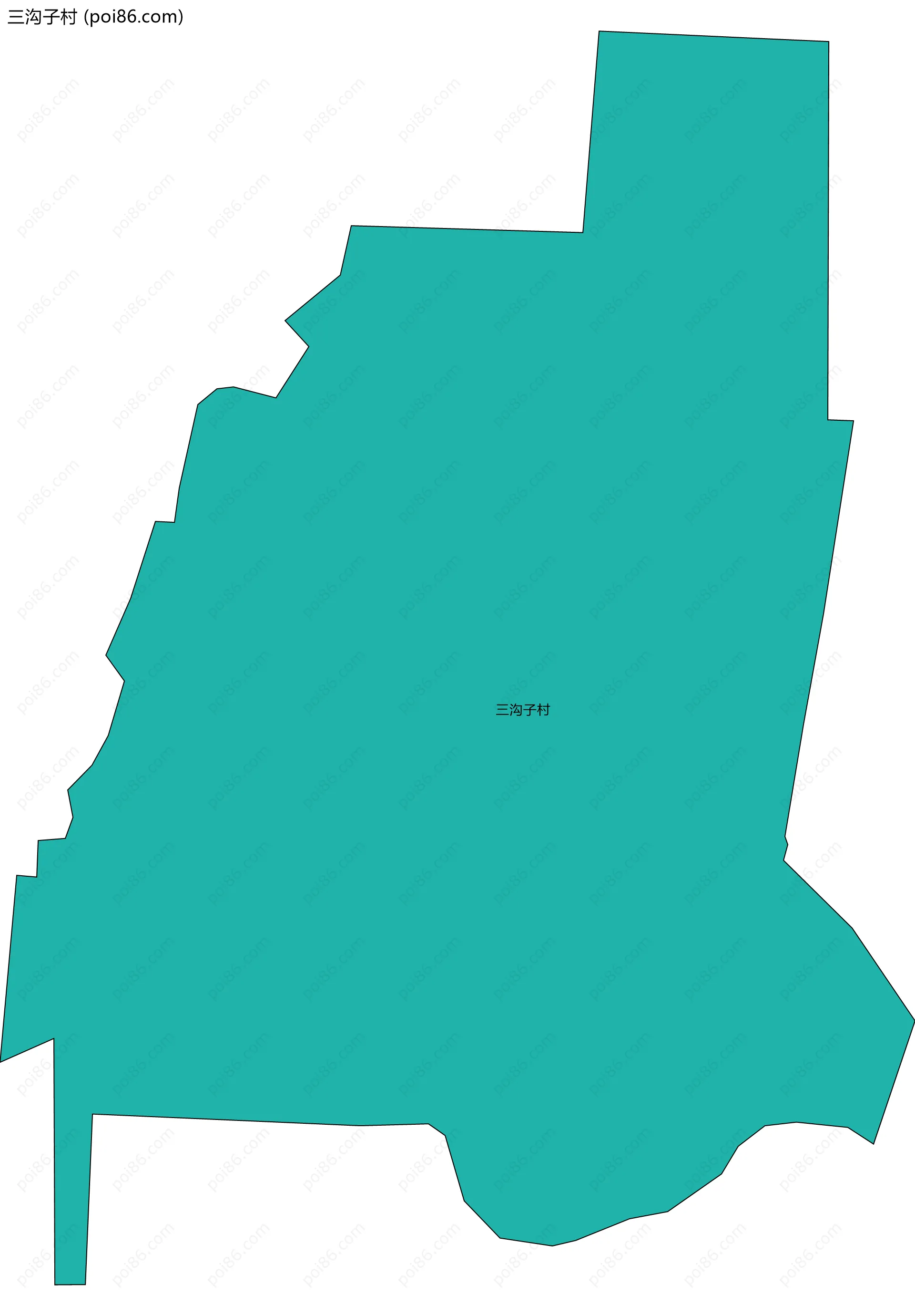 三沟子村边界地图