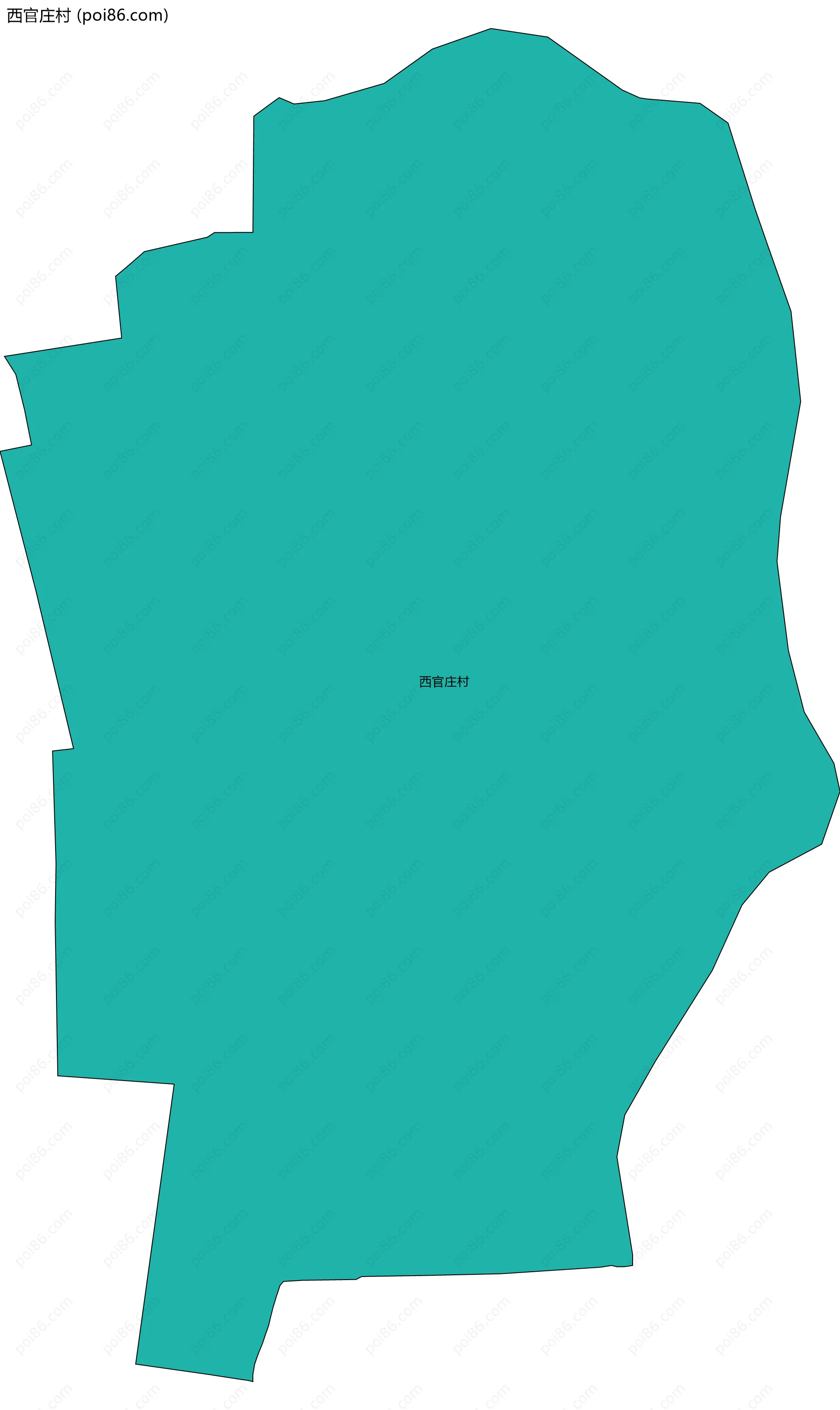 西官庄村边界地图