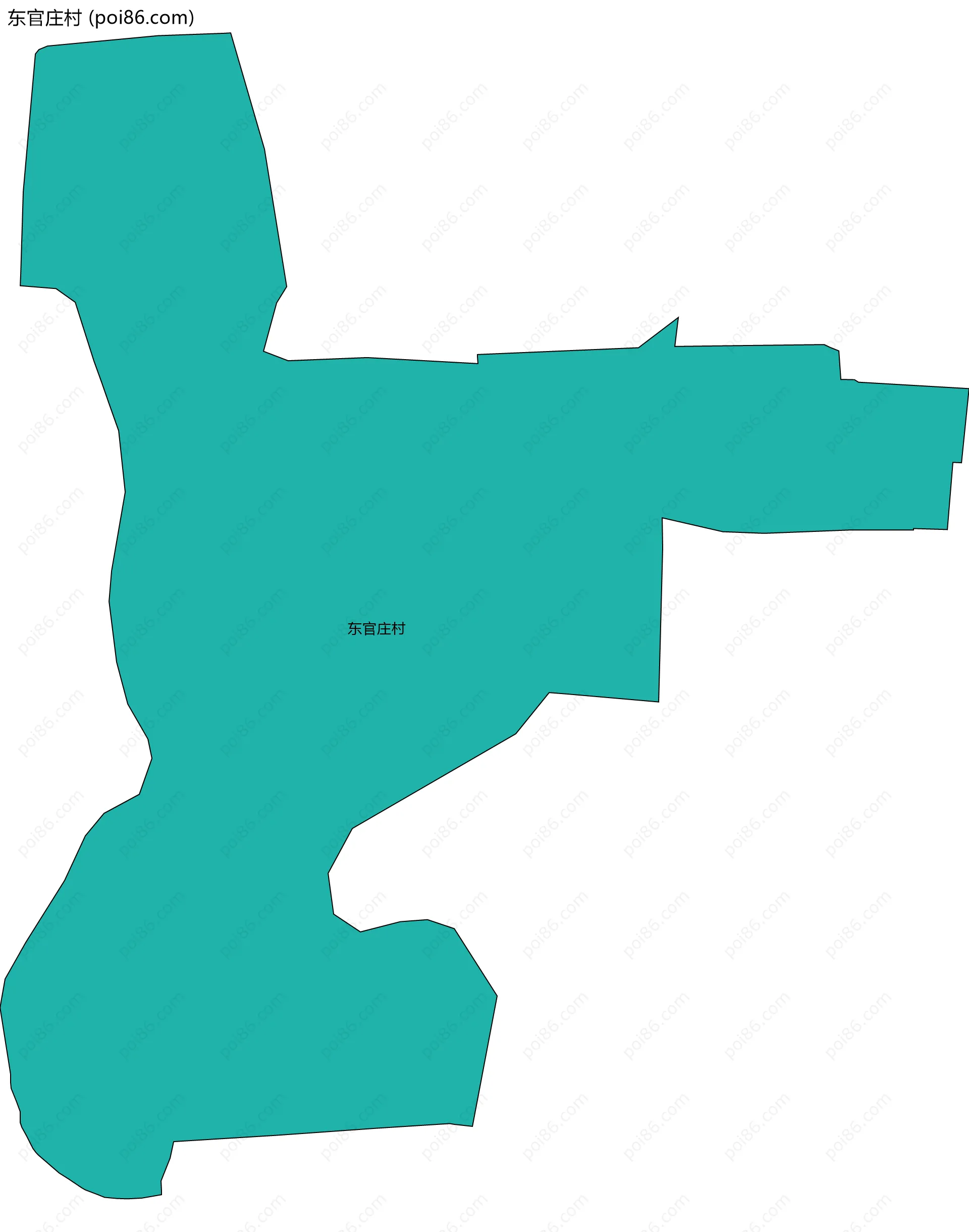 东官庄村边界地图