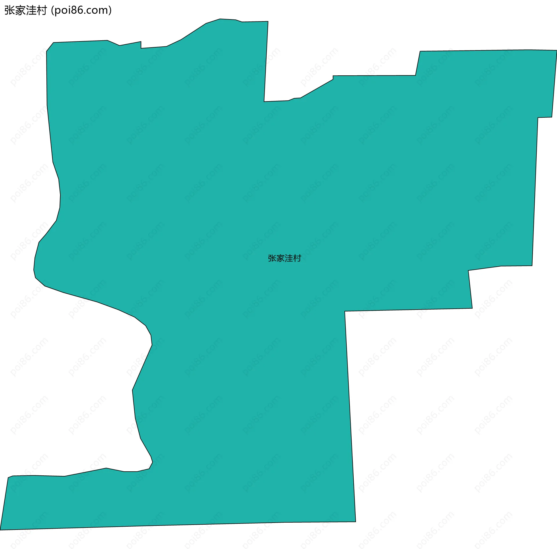 张家洼村边界地图