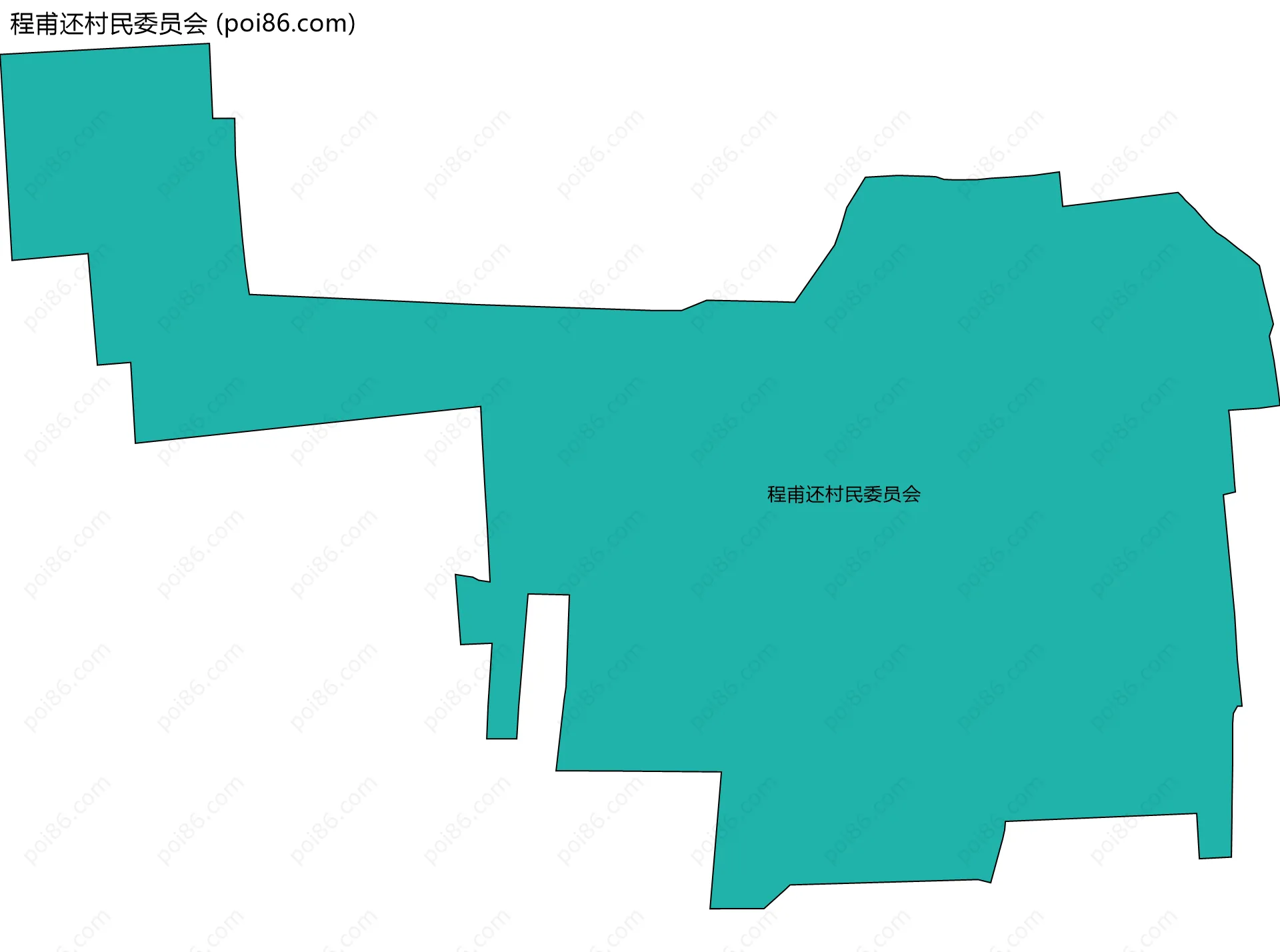 程甫还村民委员会边界地图