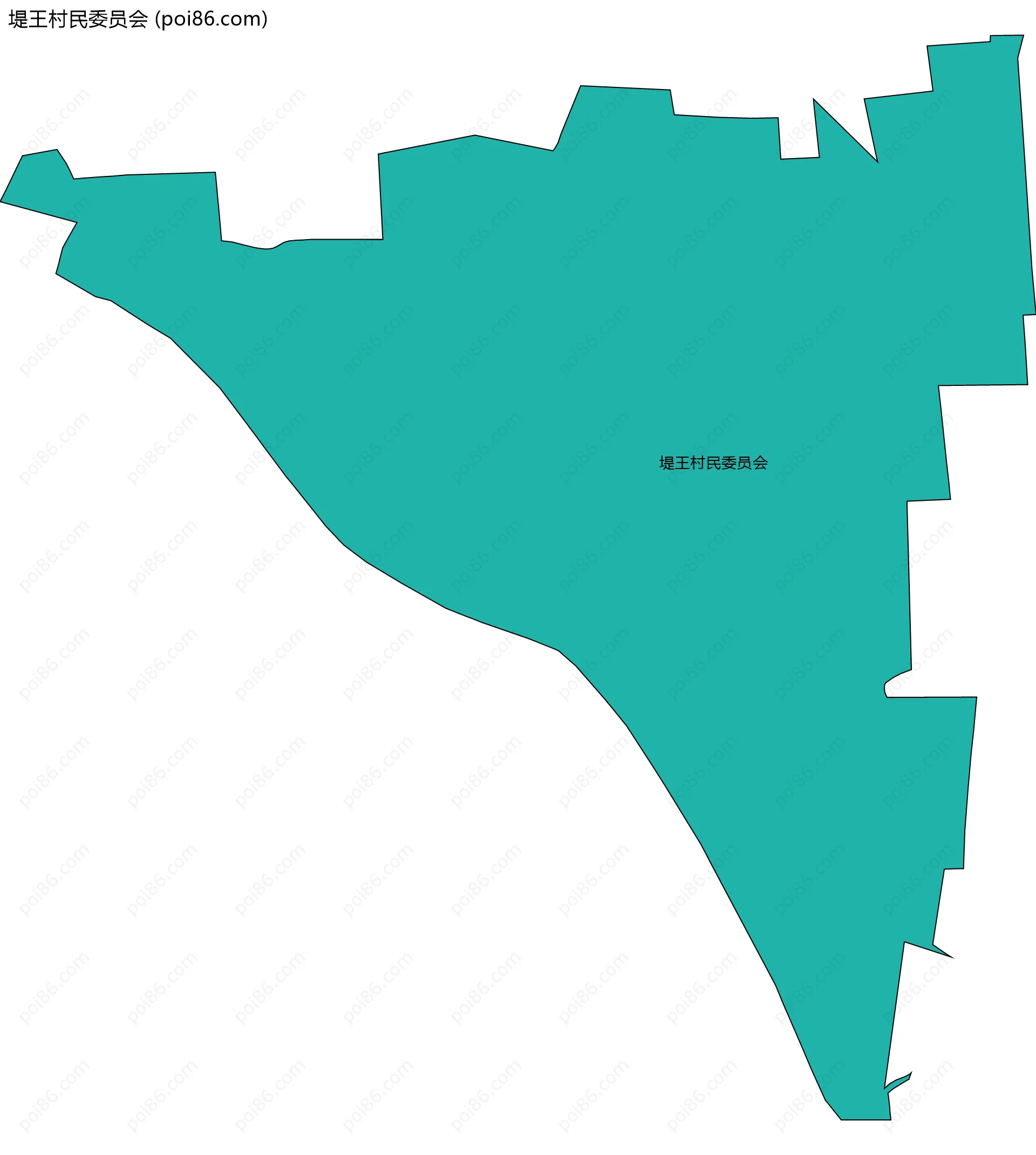 堤王村民委员会边界地图