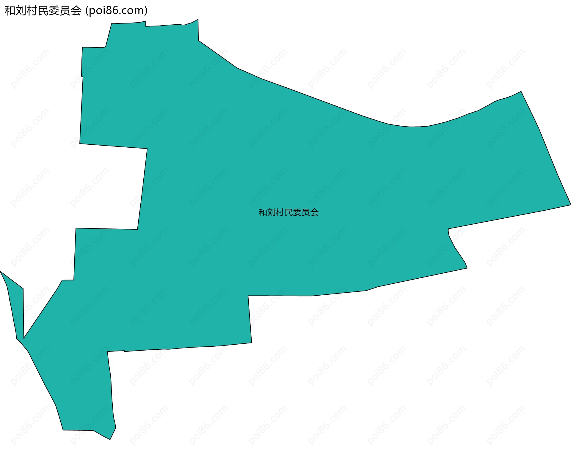 和刘村民委员会边界地图