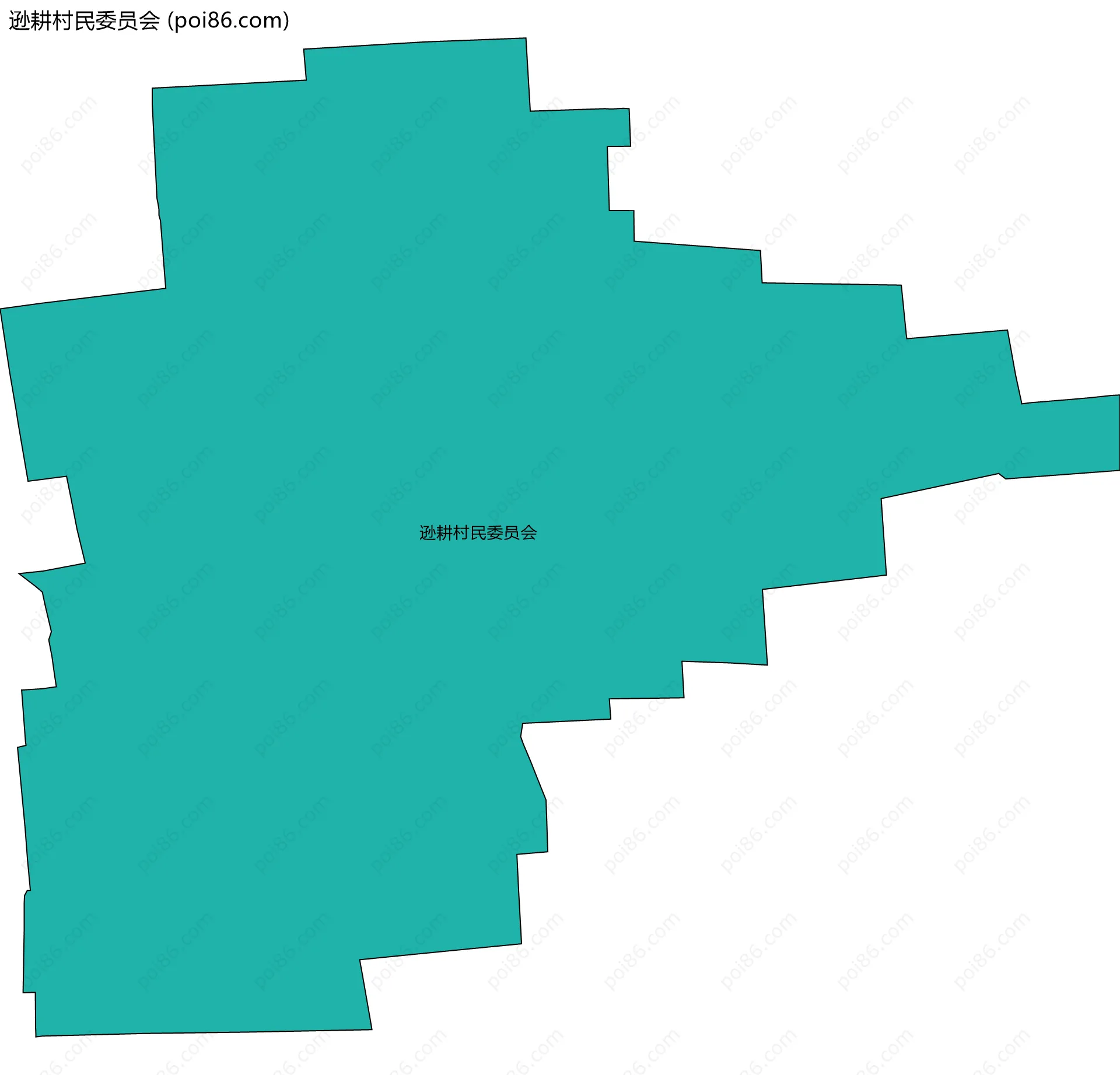 逊耕村民委员会边界地图