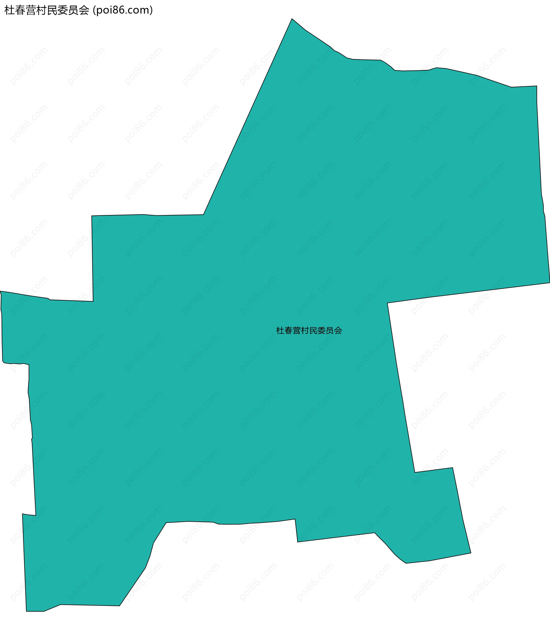 杜春营村民委员会边界地图