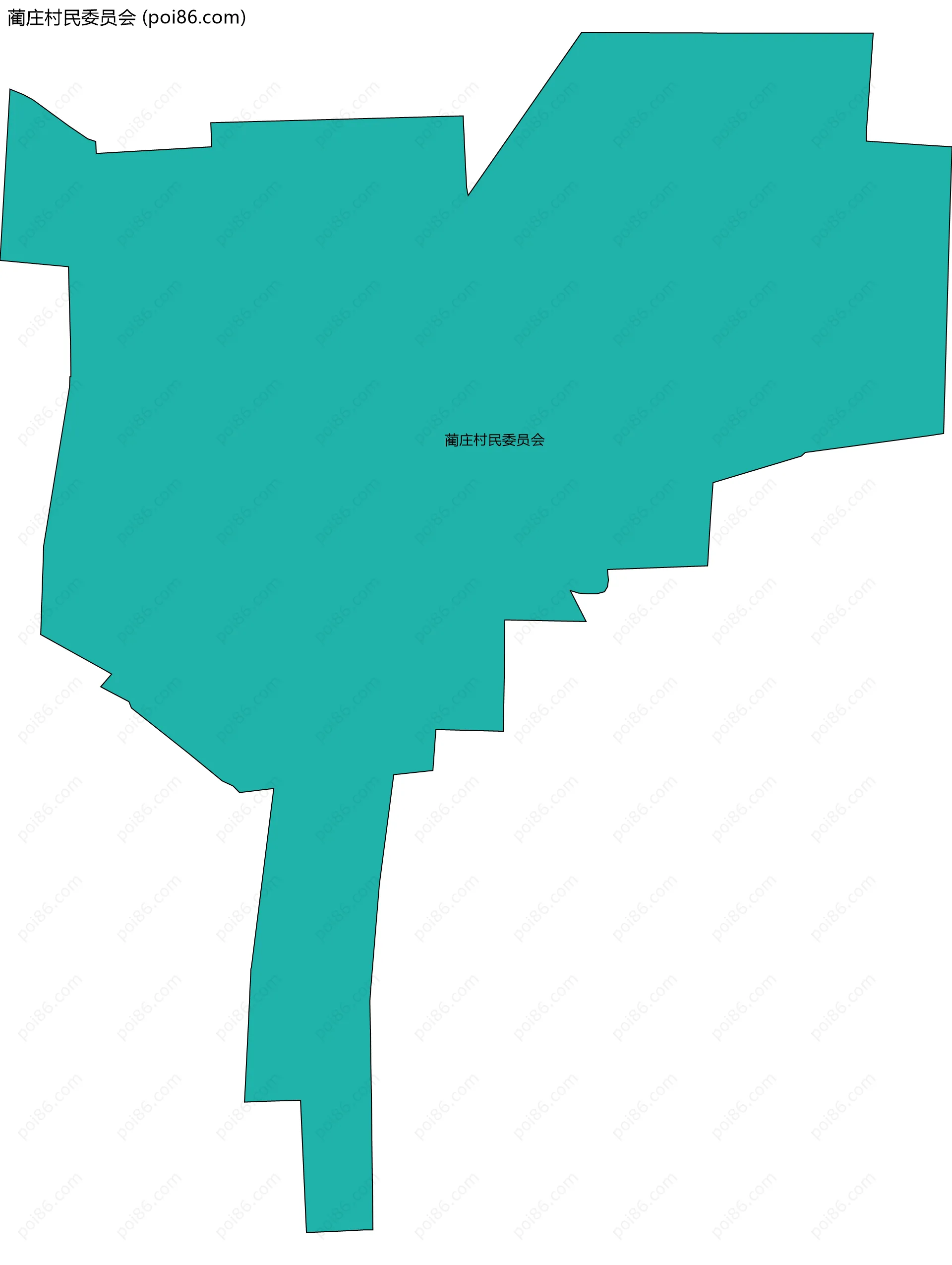 蔺庄村民委员会边界地图