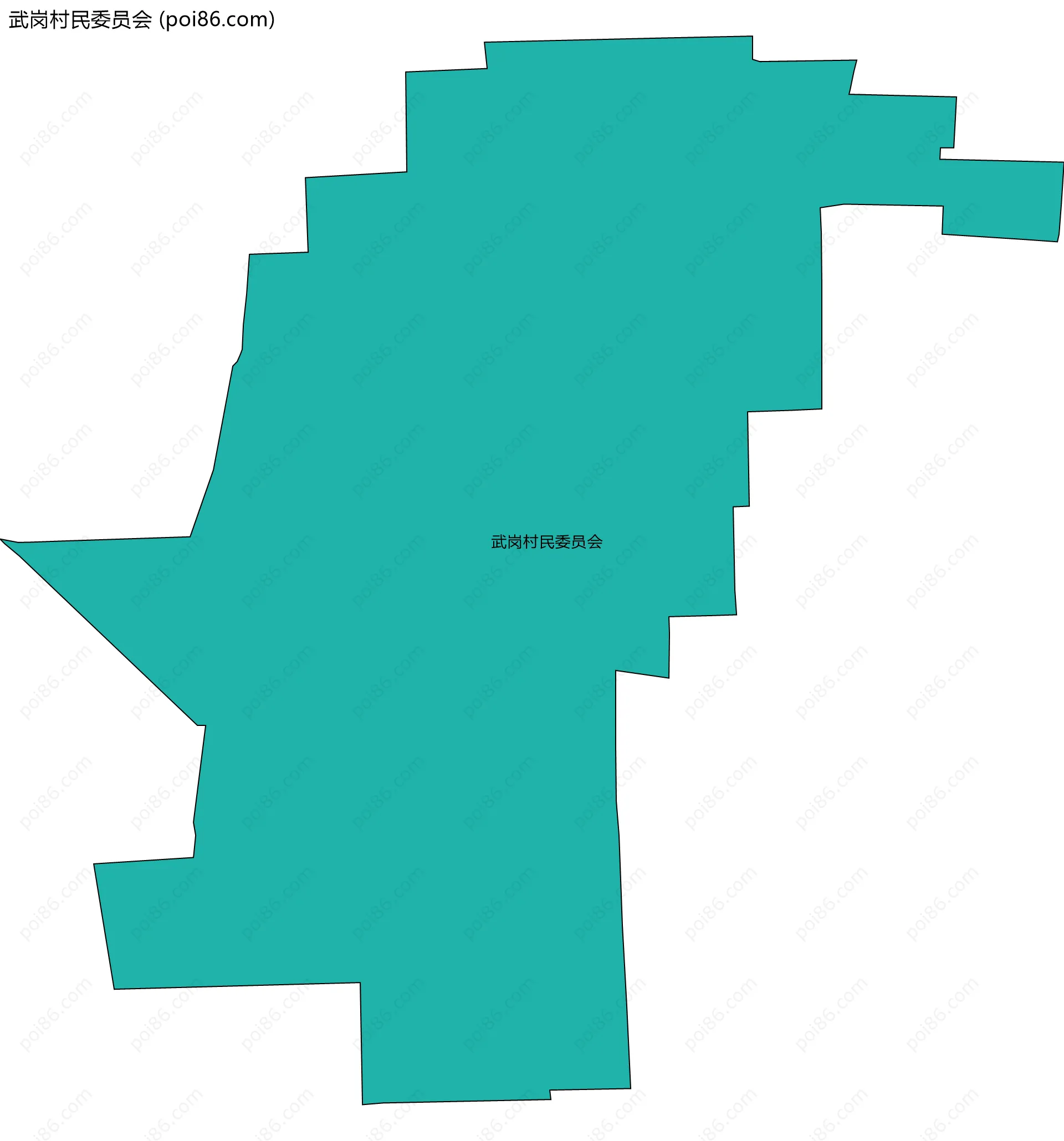 武岗村民委员会边界地图