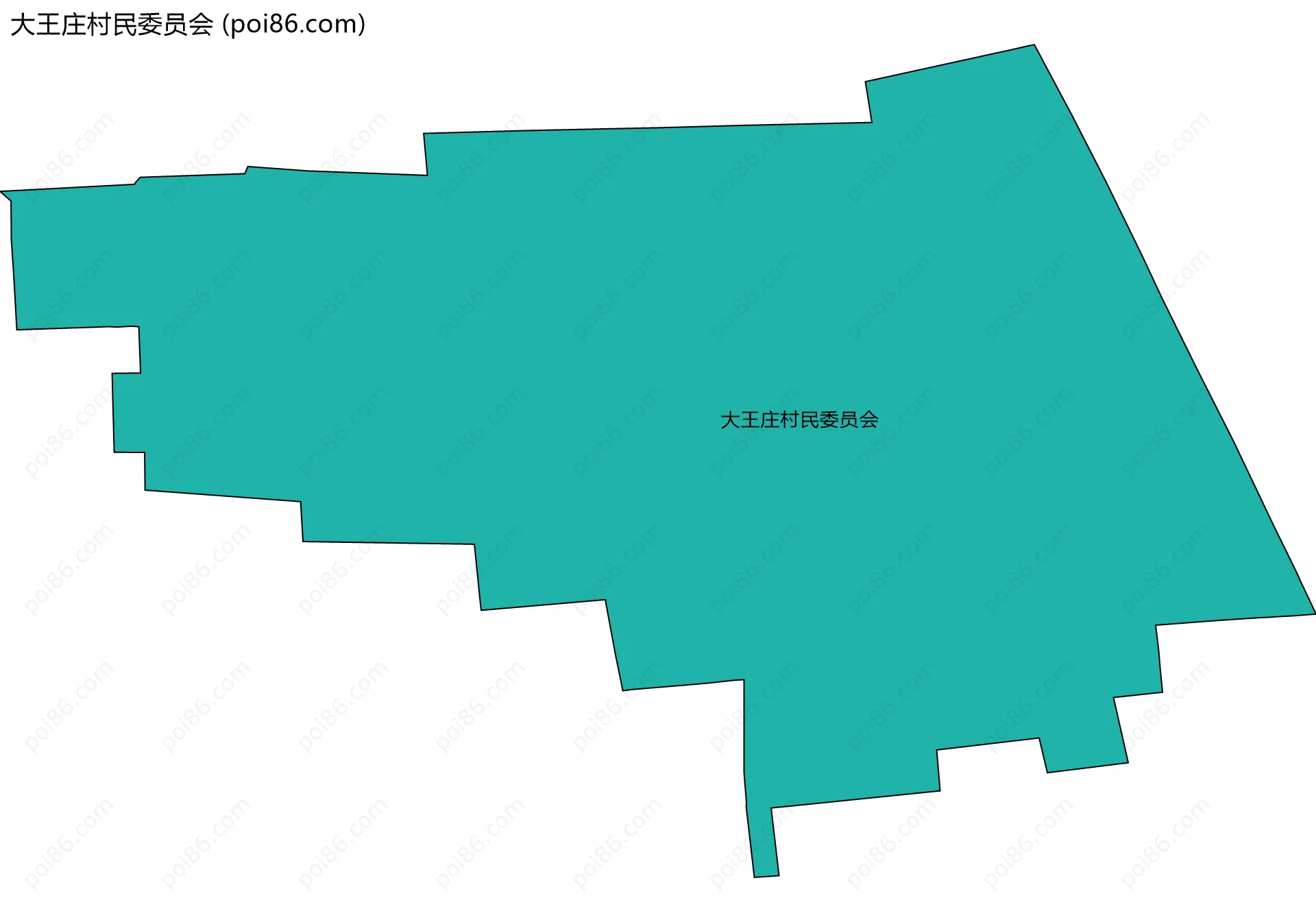 大王庄村民委员会边界地图
