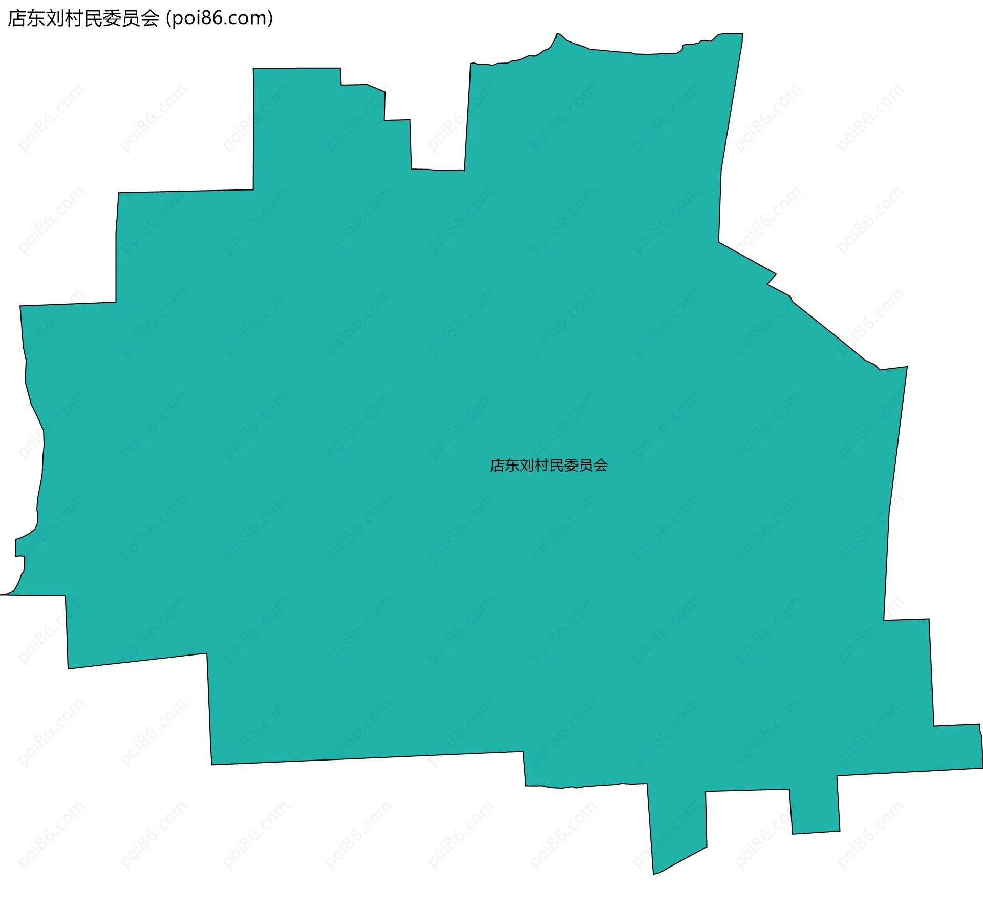 店东刘村民委员会边界地图