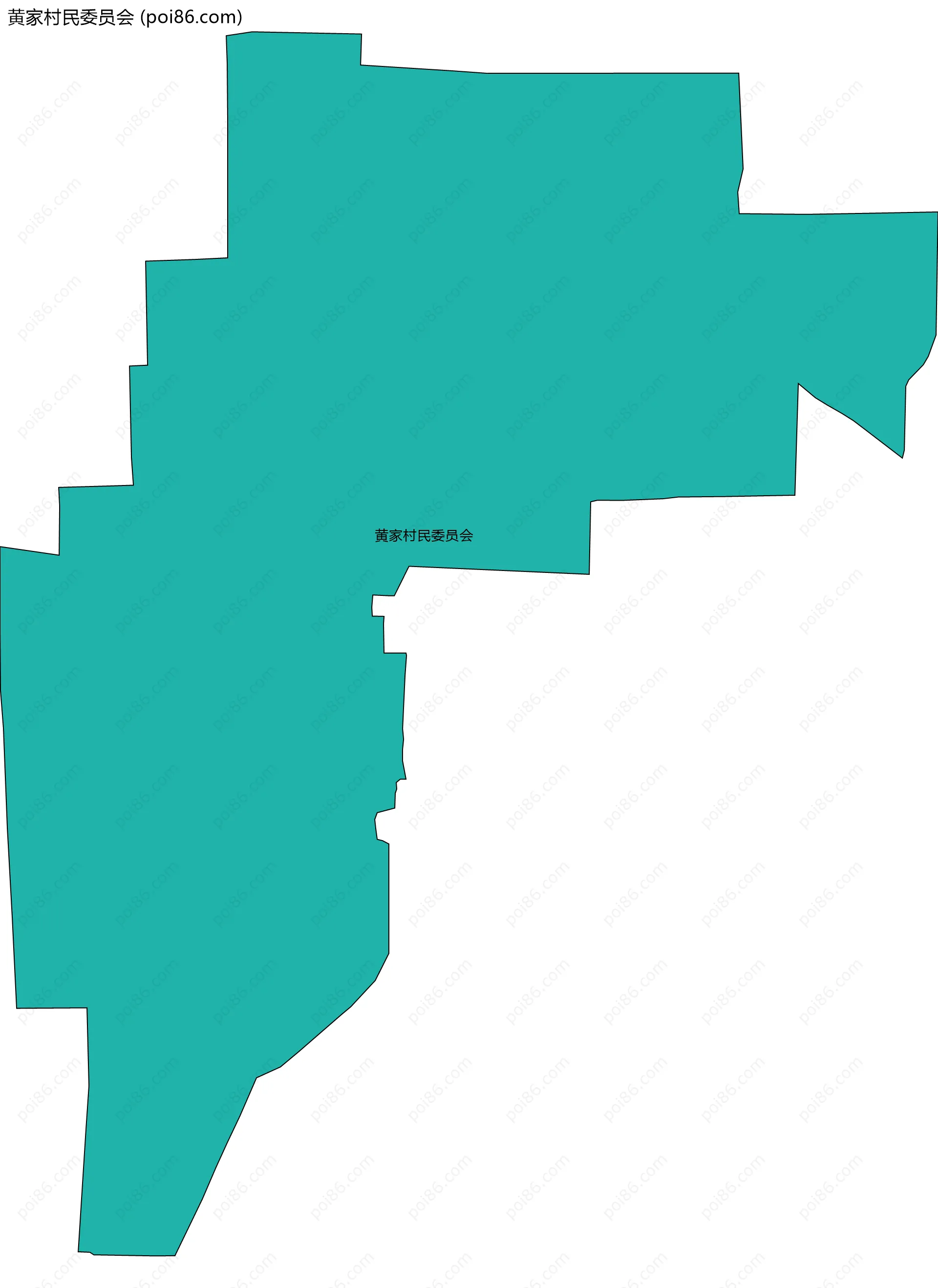 黄家村民委员会边界地图