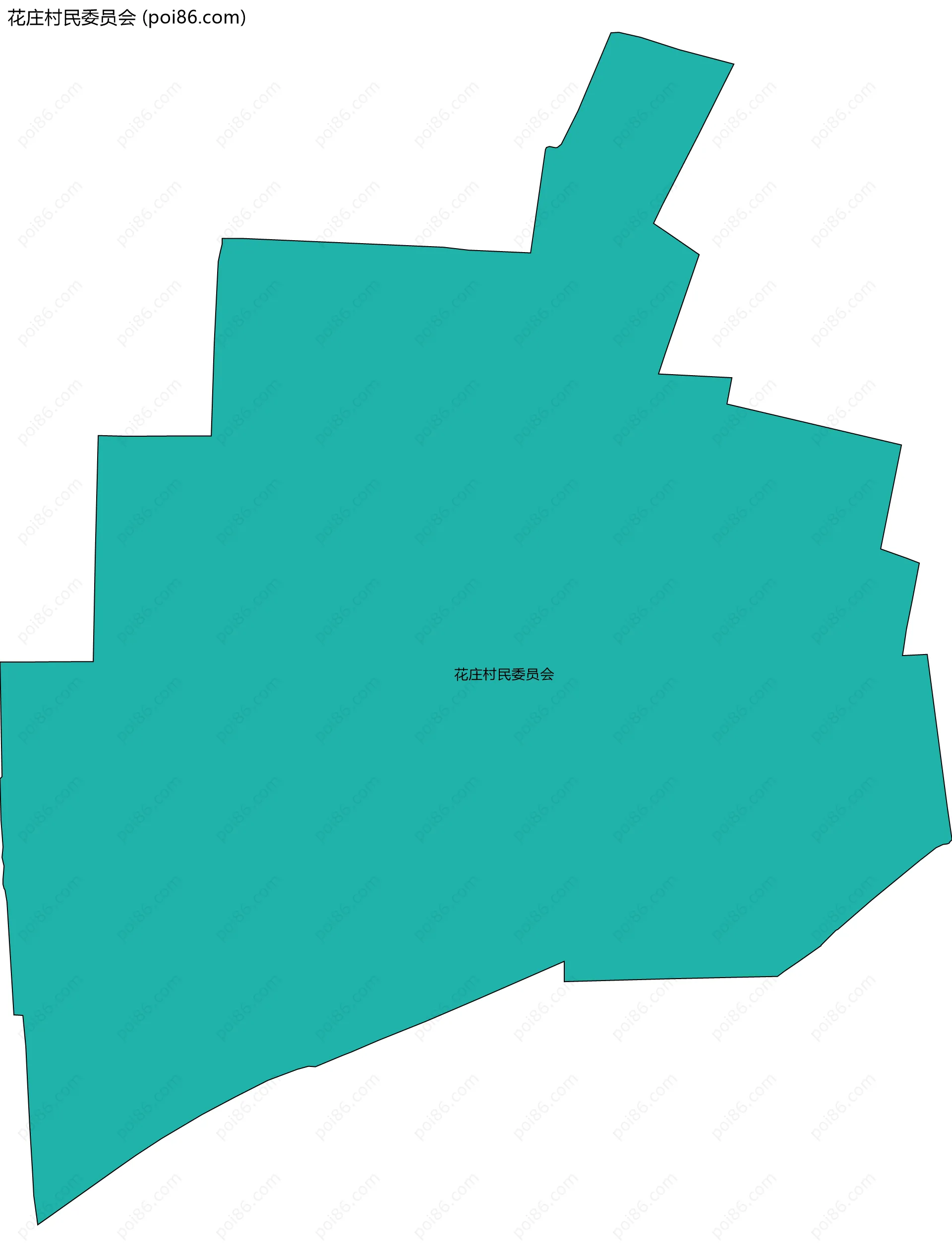 花庄村民委员会边界地图
