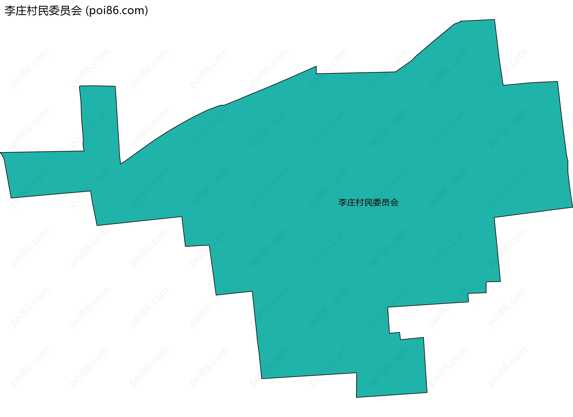 李庄村民委员会边界地图