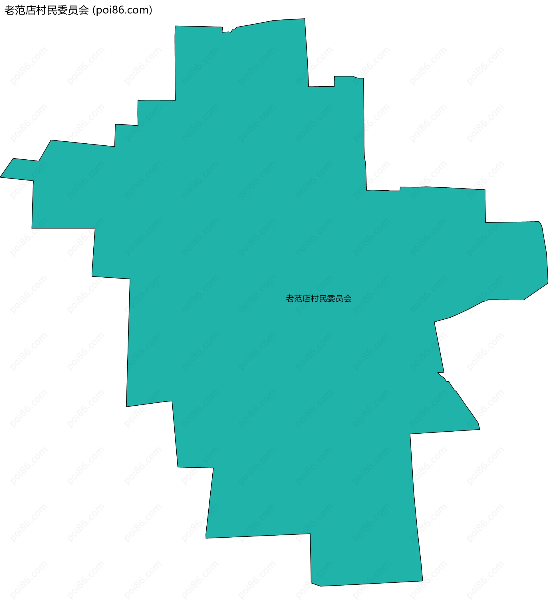 老范店村民委员会边界地图