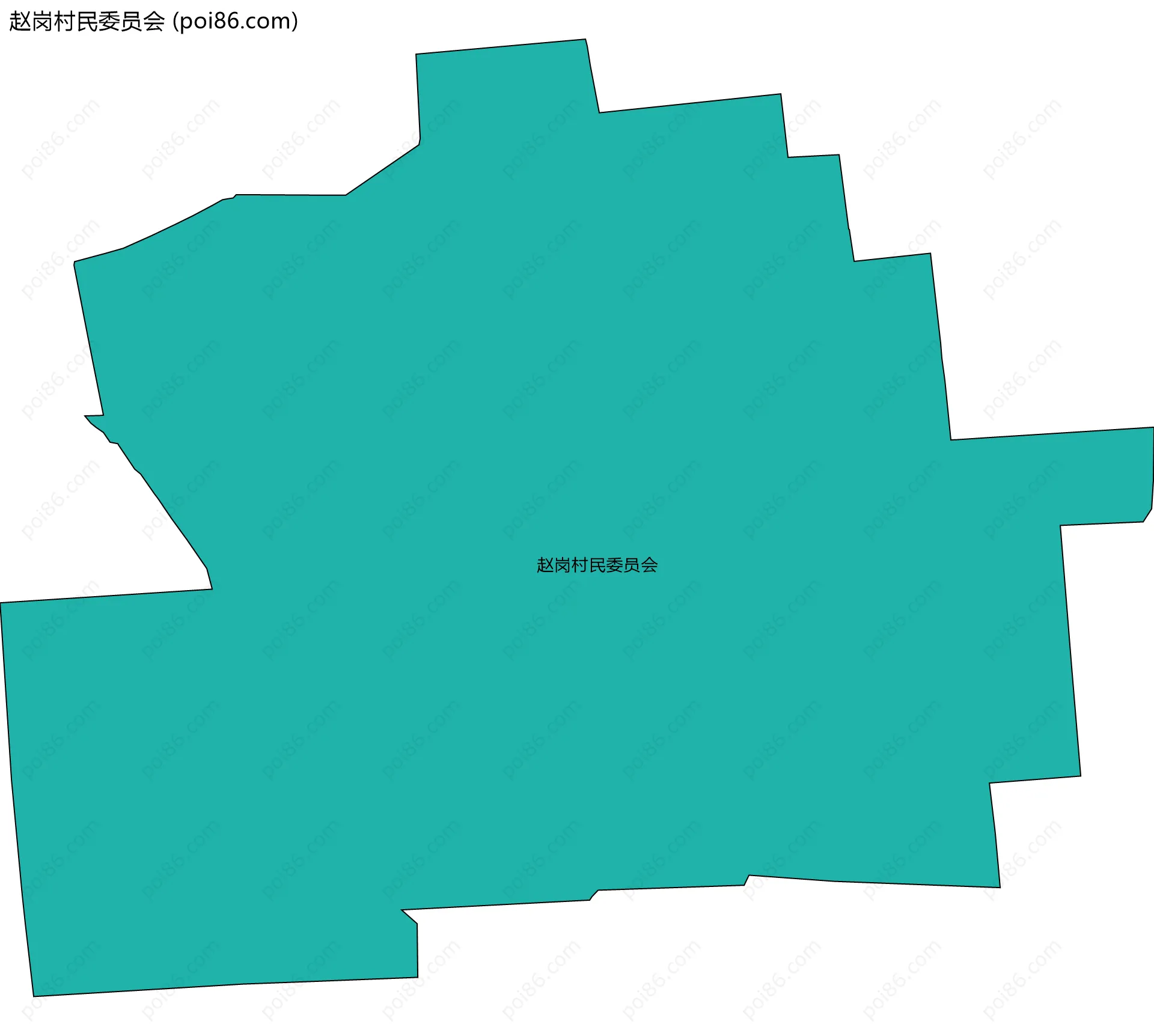 赵岗村民委员会边界地图