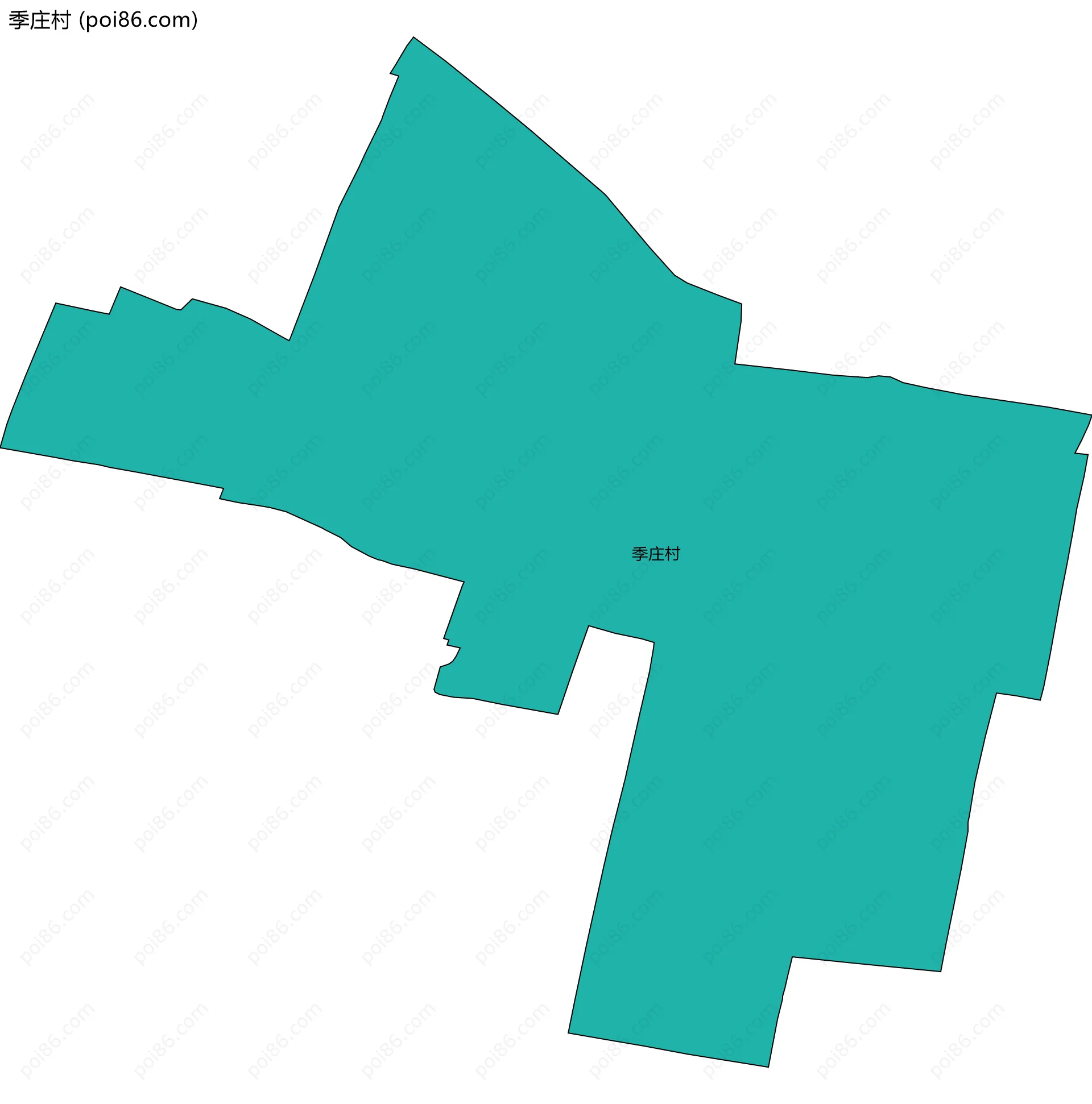 季庄村边界地图