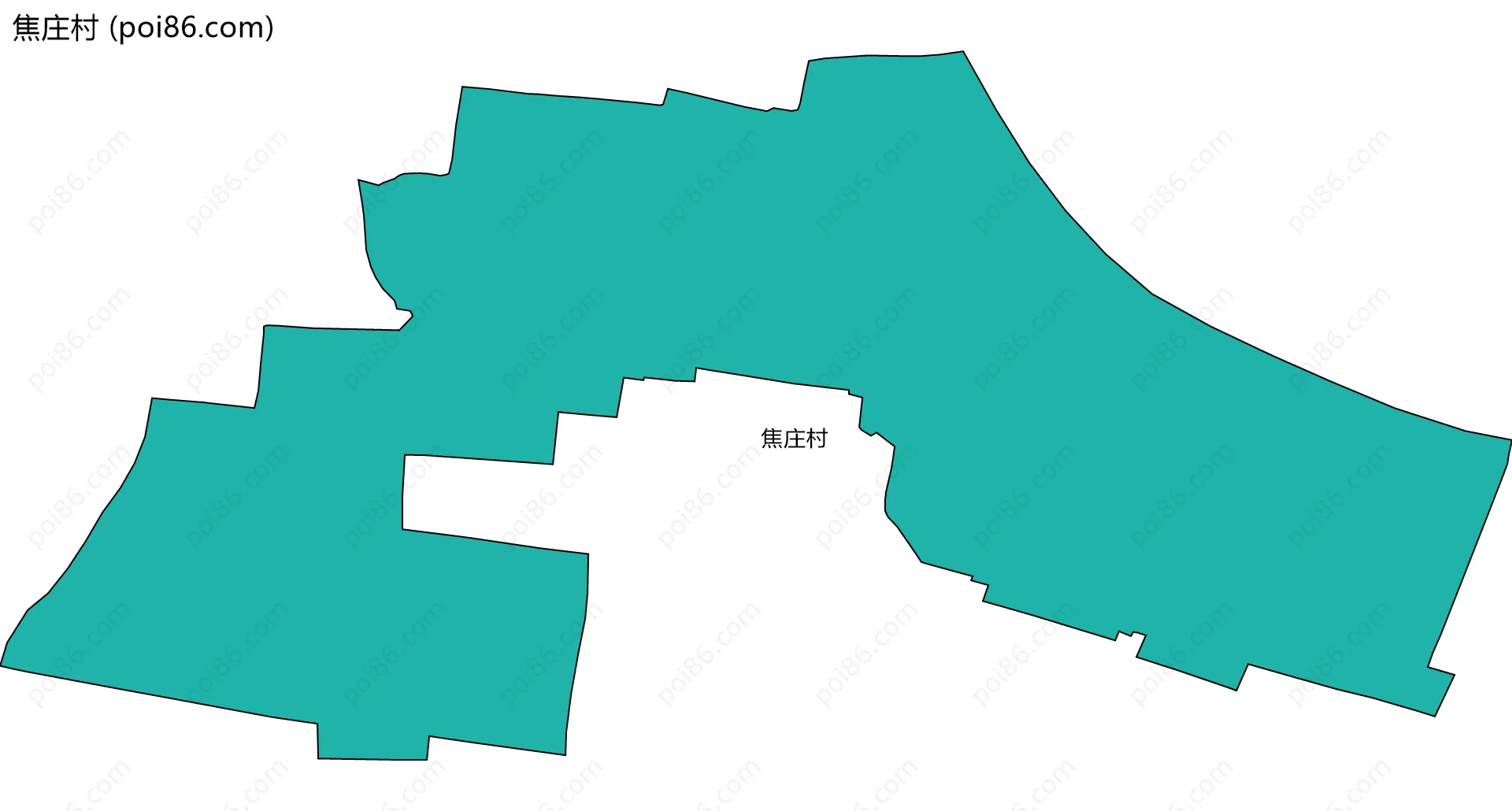 焦庄村边界地图