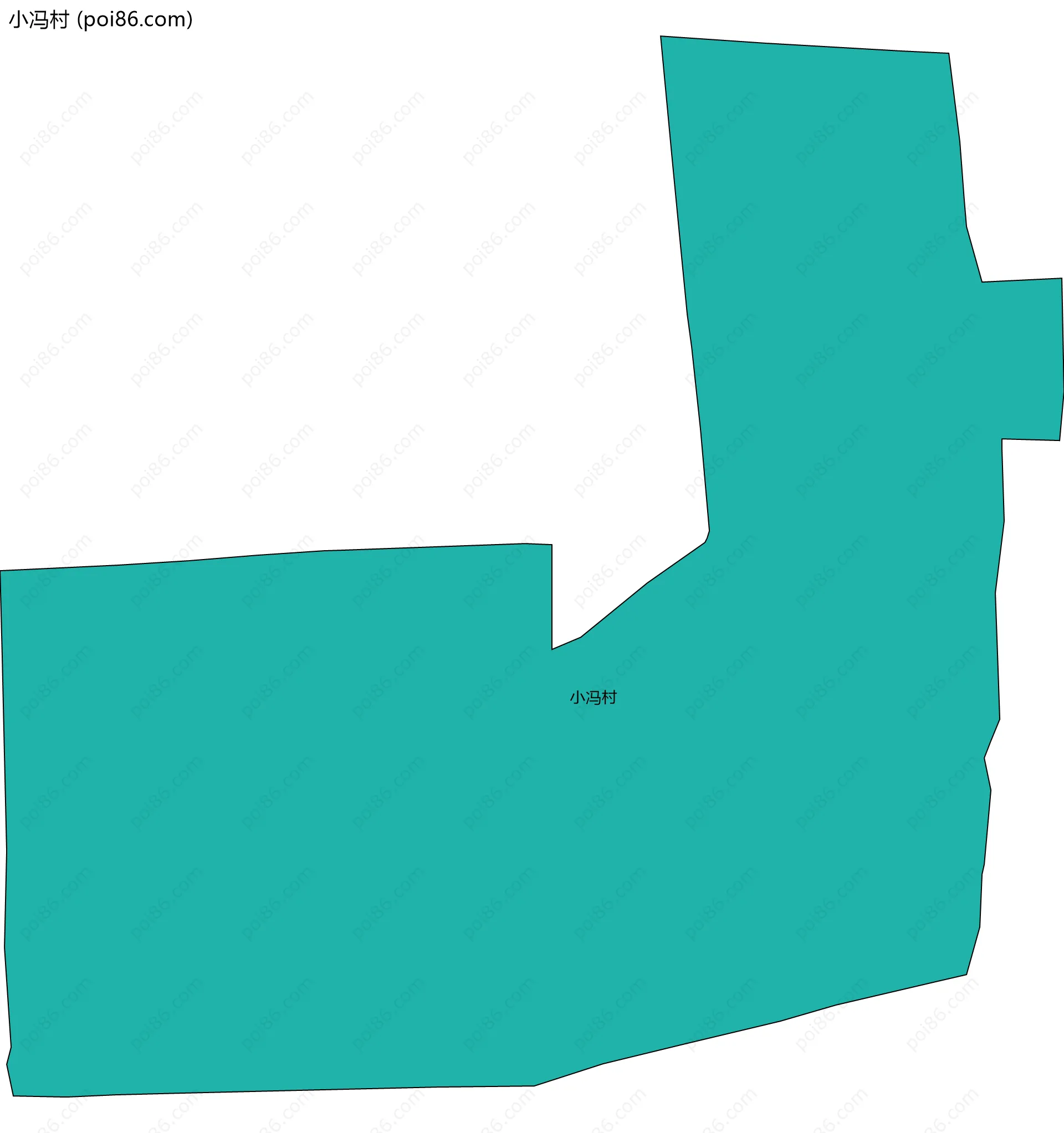 小冯村边界地图