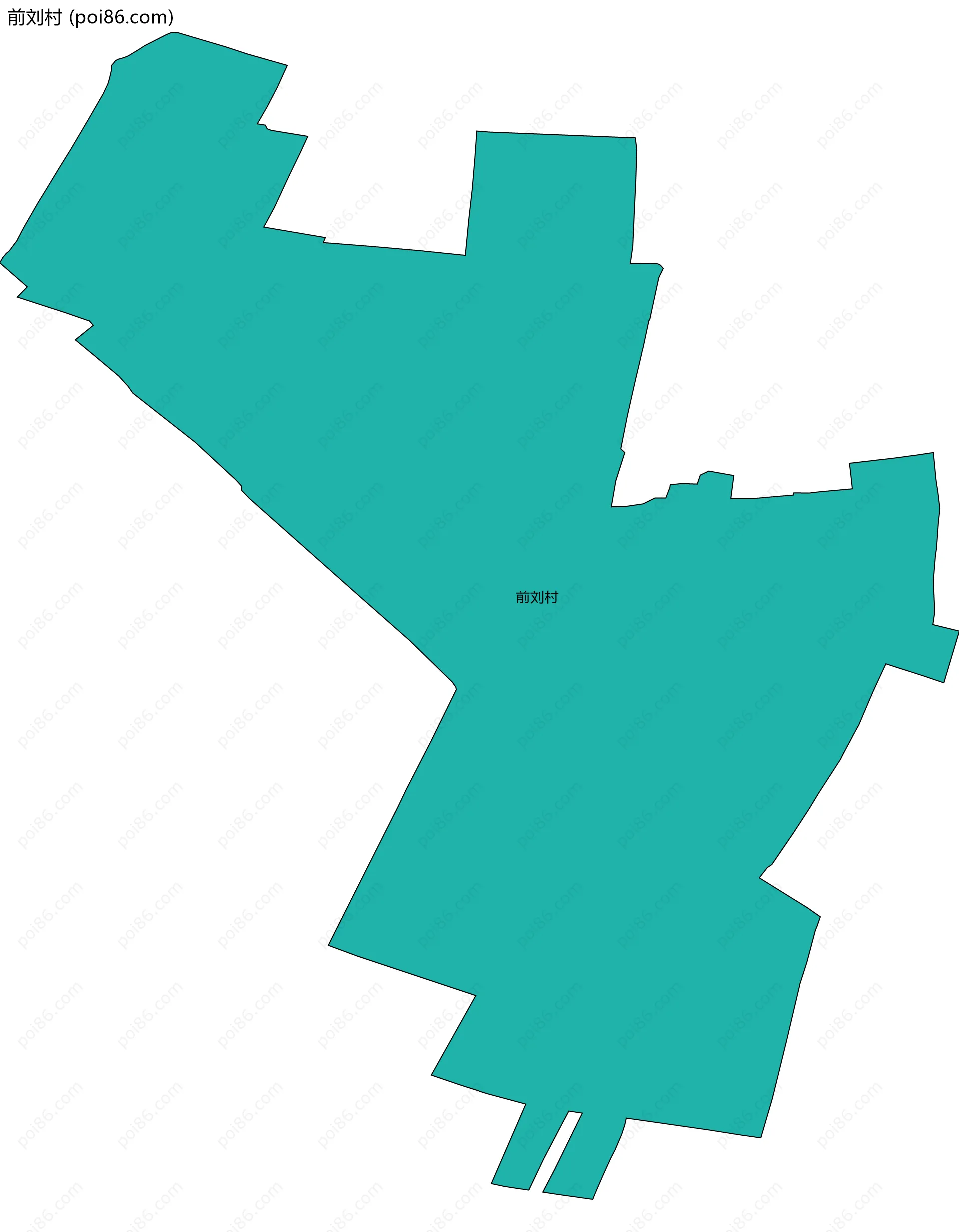 前刘村边界地图