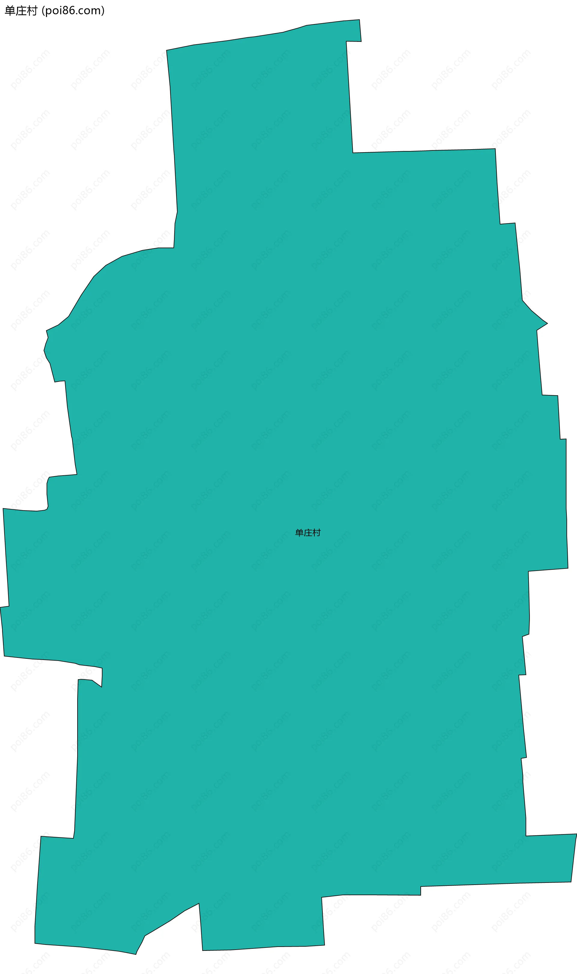 单庄村边界地图