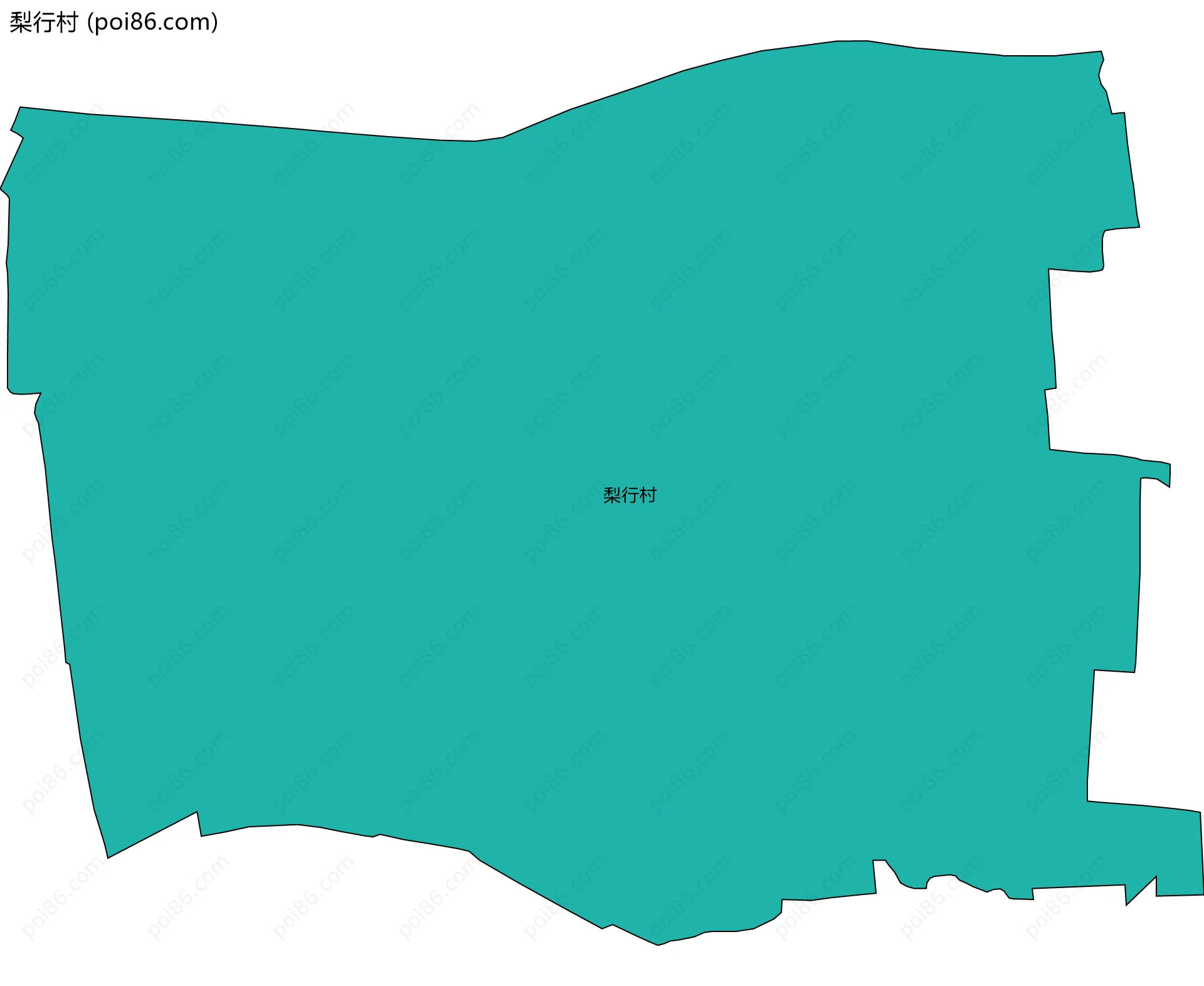 梨行村边界地图