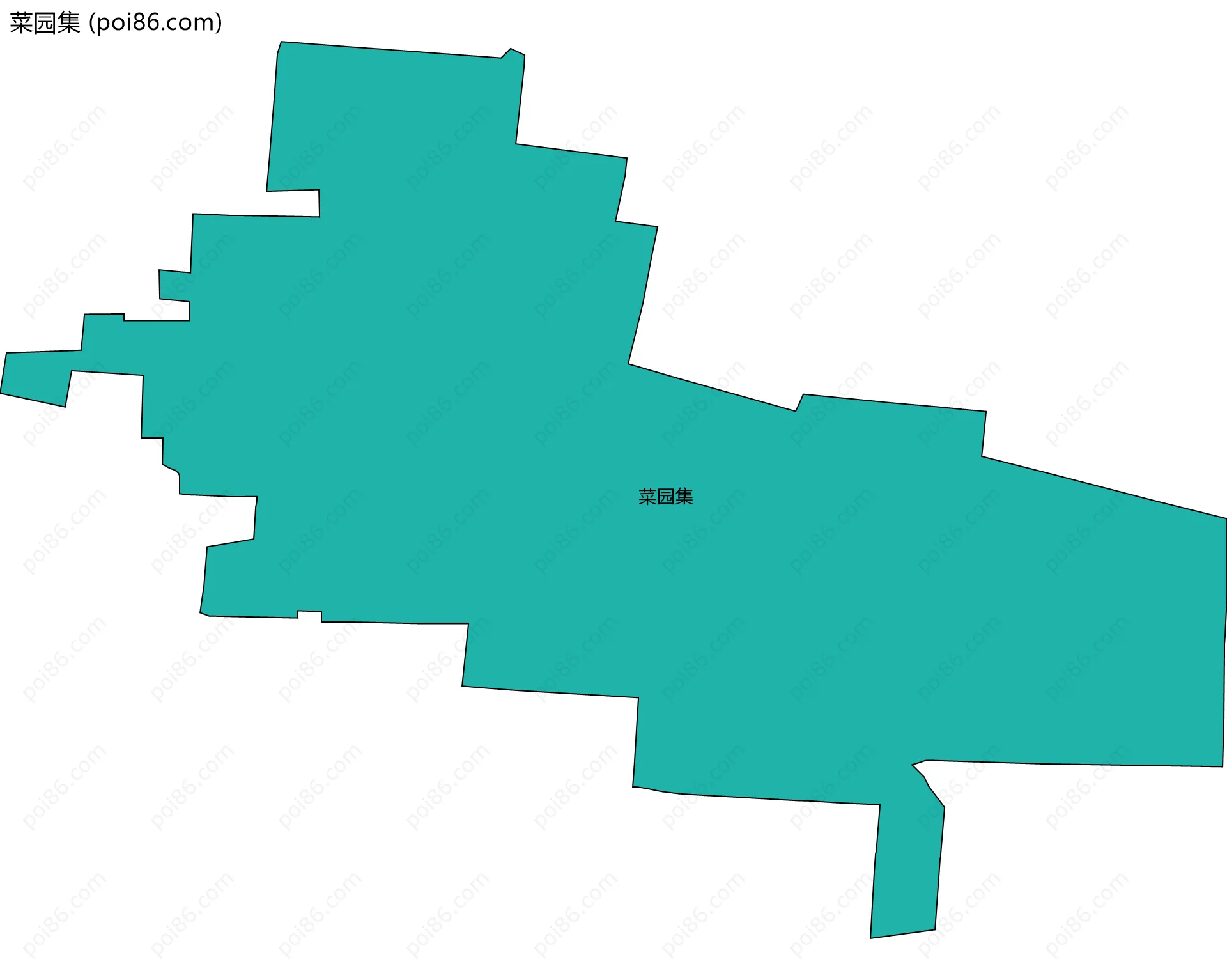 菜园集边界地图