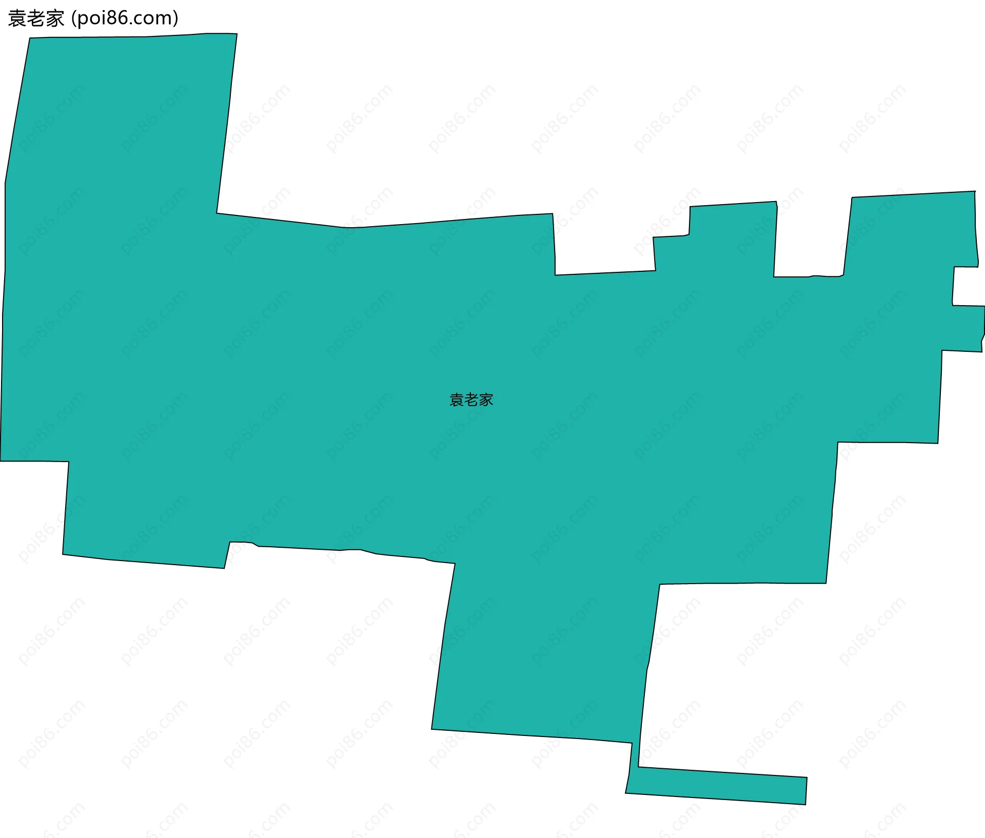 袁老家边界地图