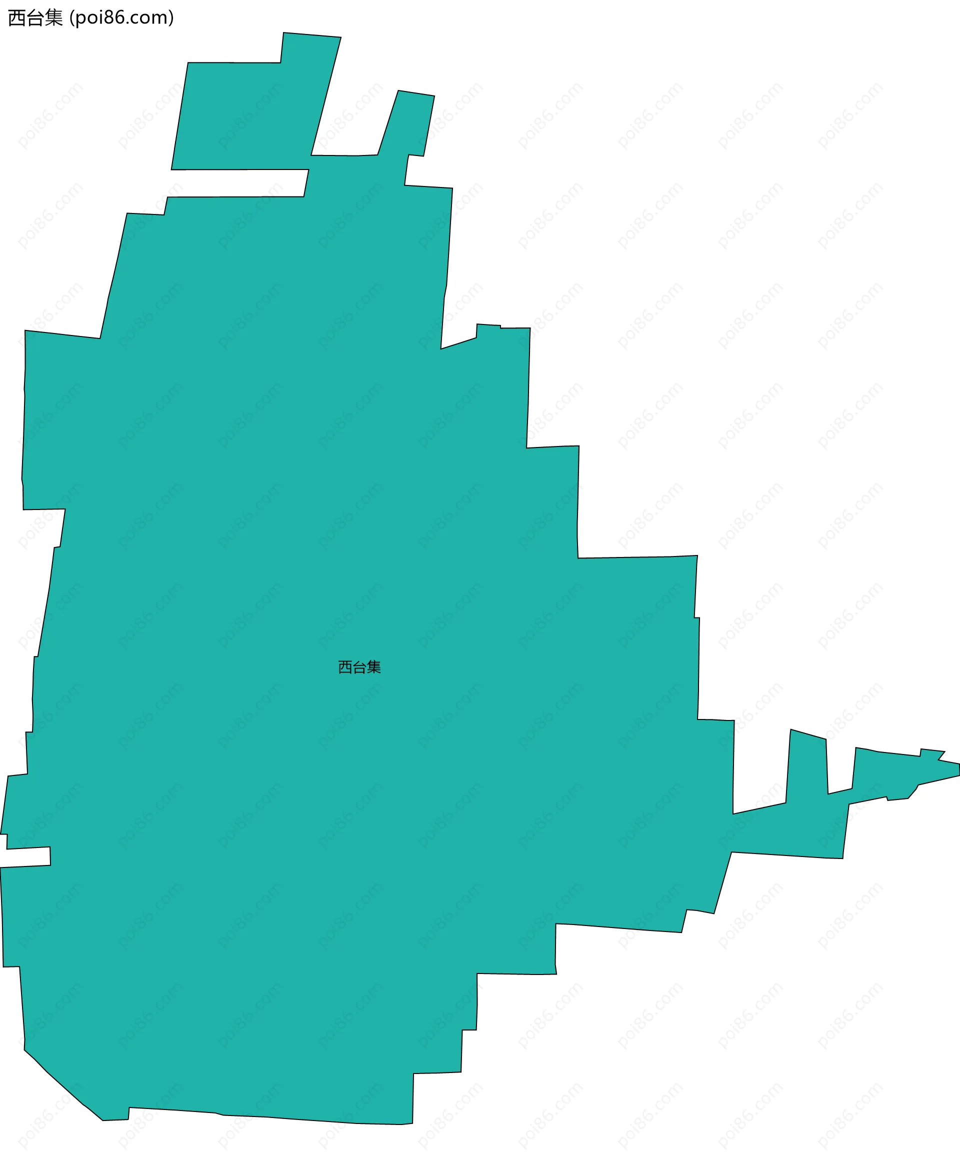 西台集边界地图