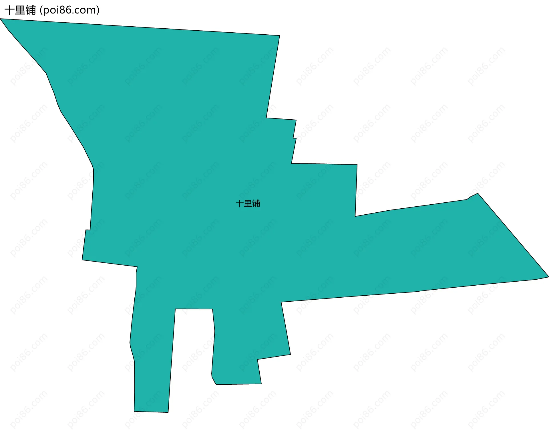 十里铺边界地图