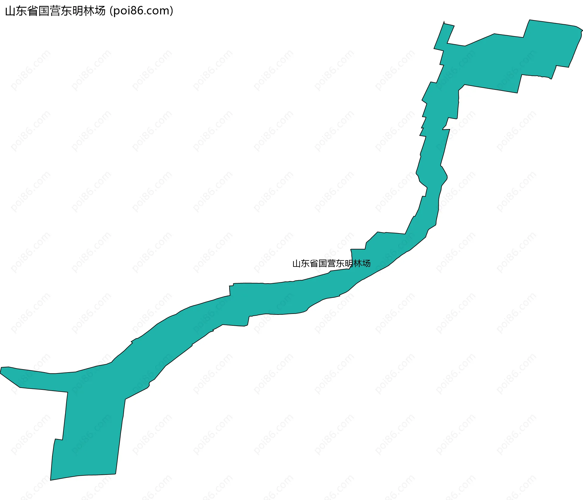 山东省国营东明林场边界地图