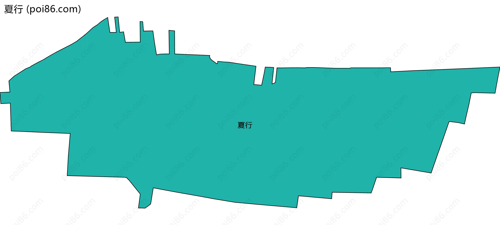 夏行边界地图