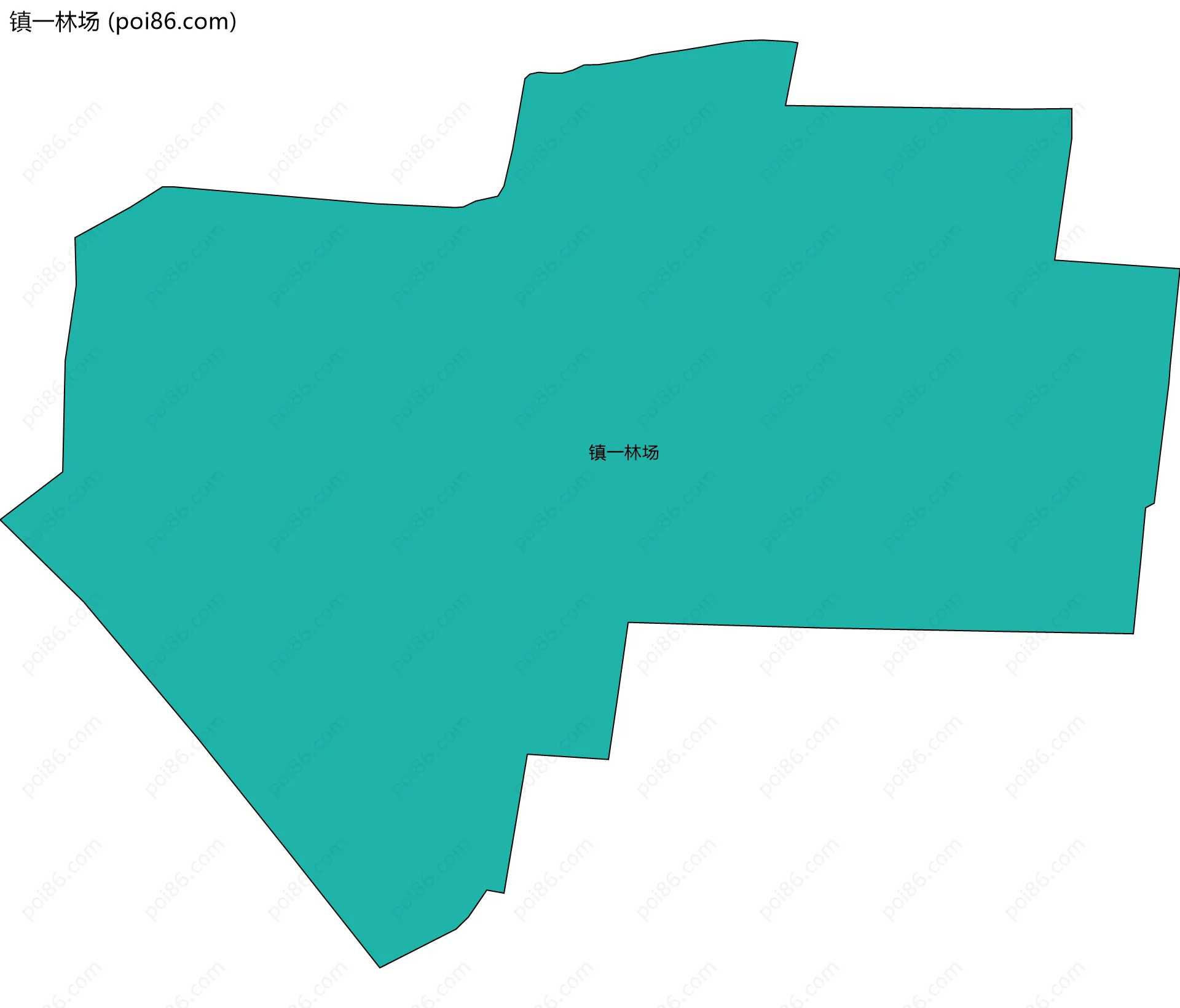 镇一林场边界地图