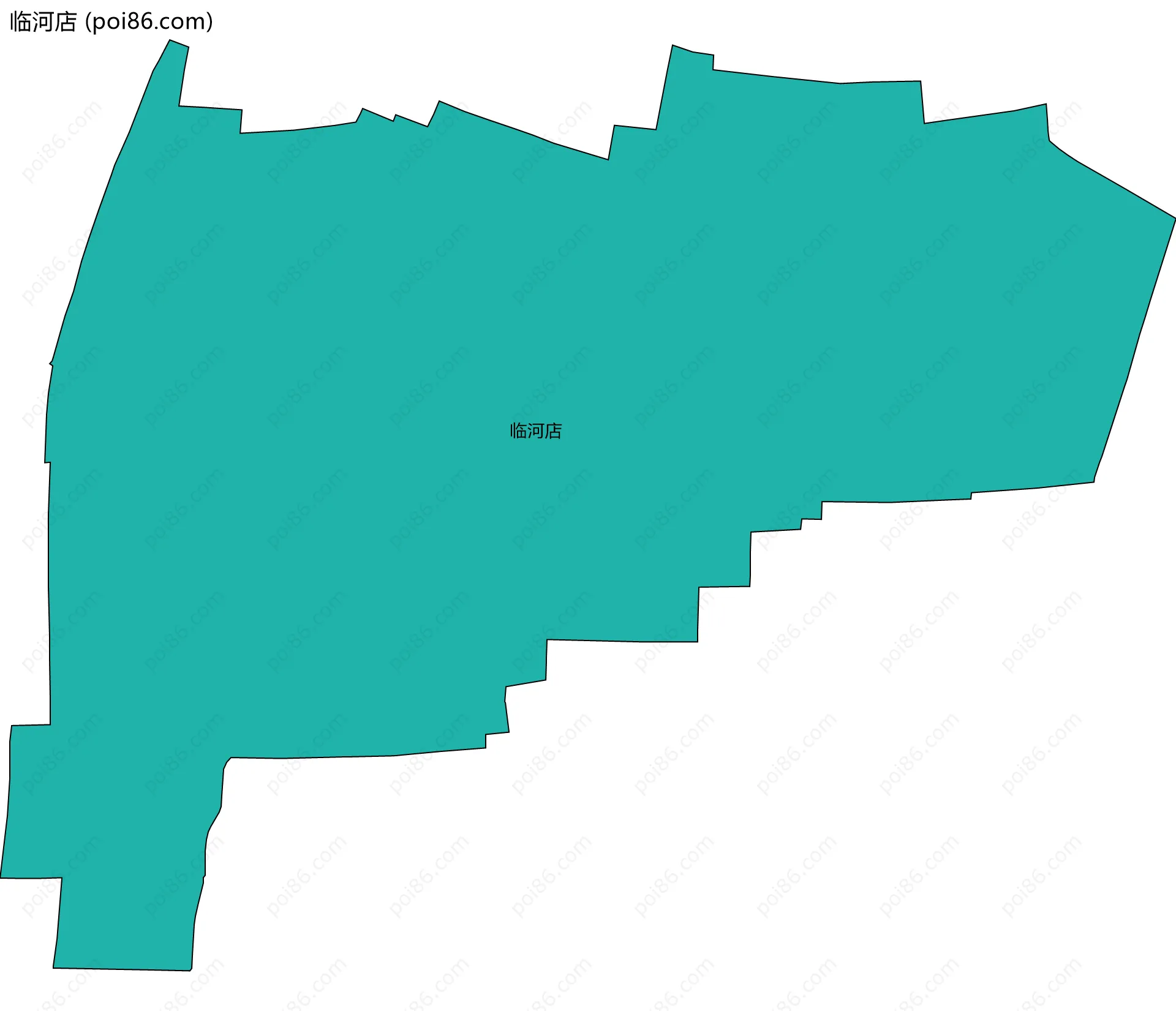 临河店边界地图