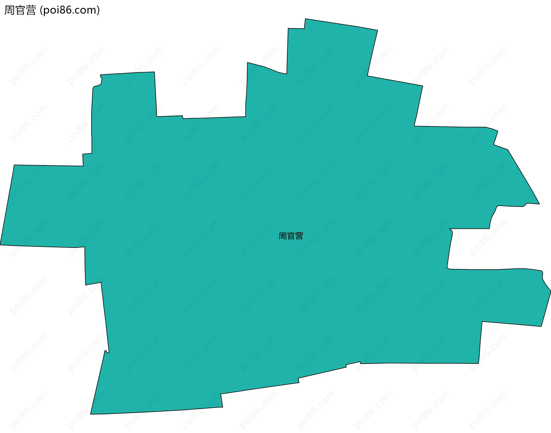 周官营边界地图