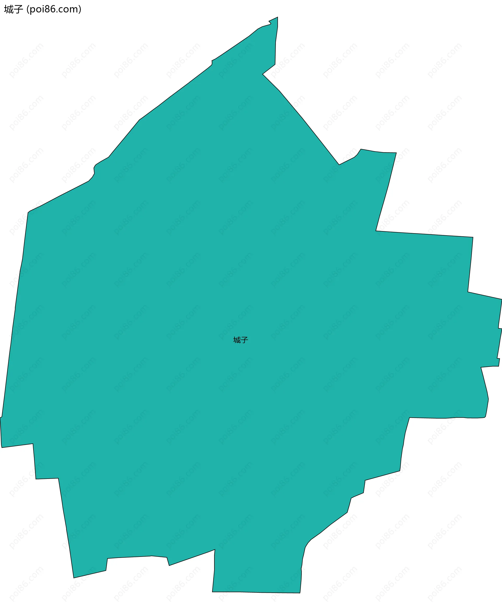 城子边界地图
