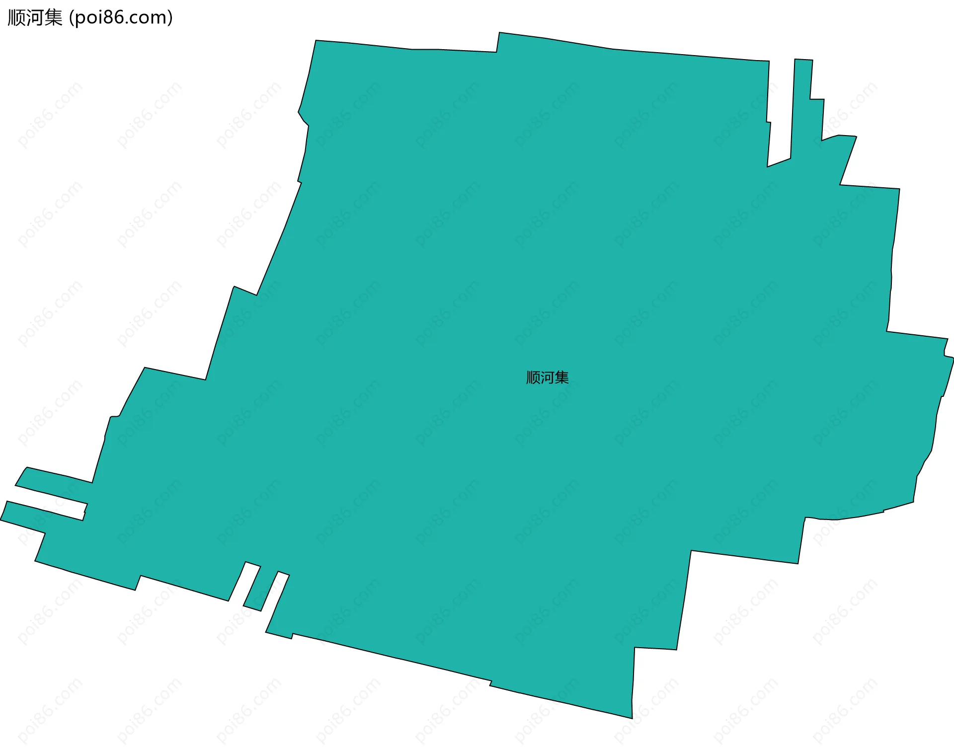顺河集边界地图
