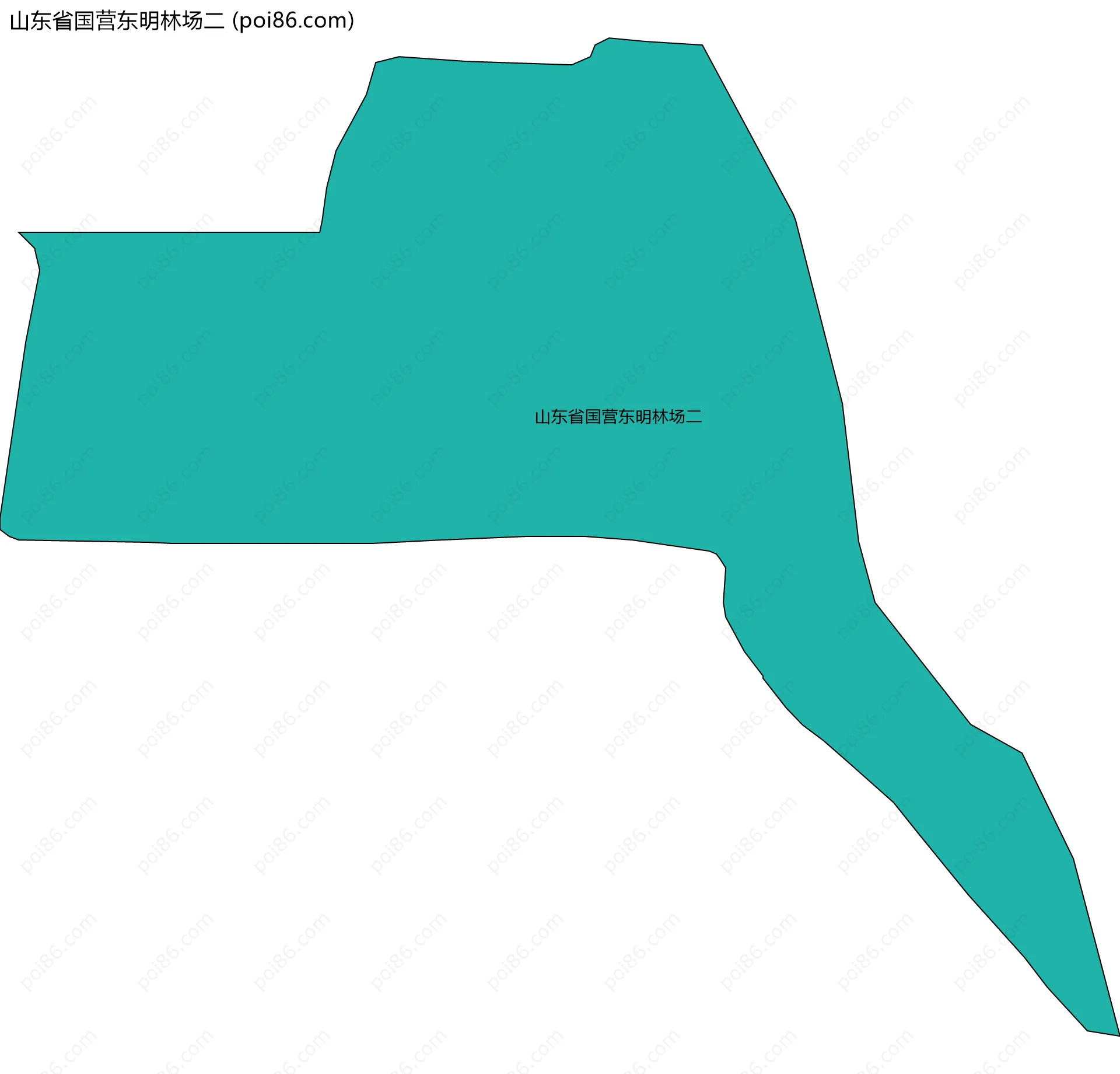 山东省国营东明林场二边界地图