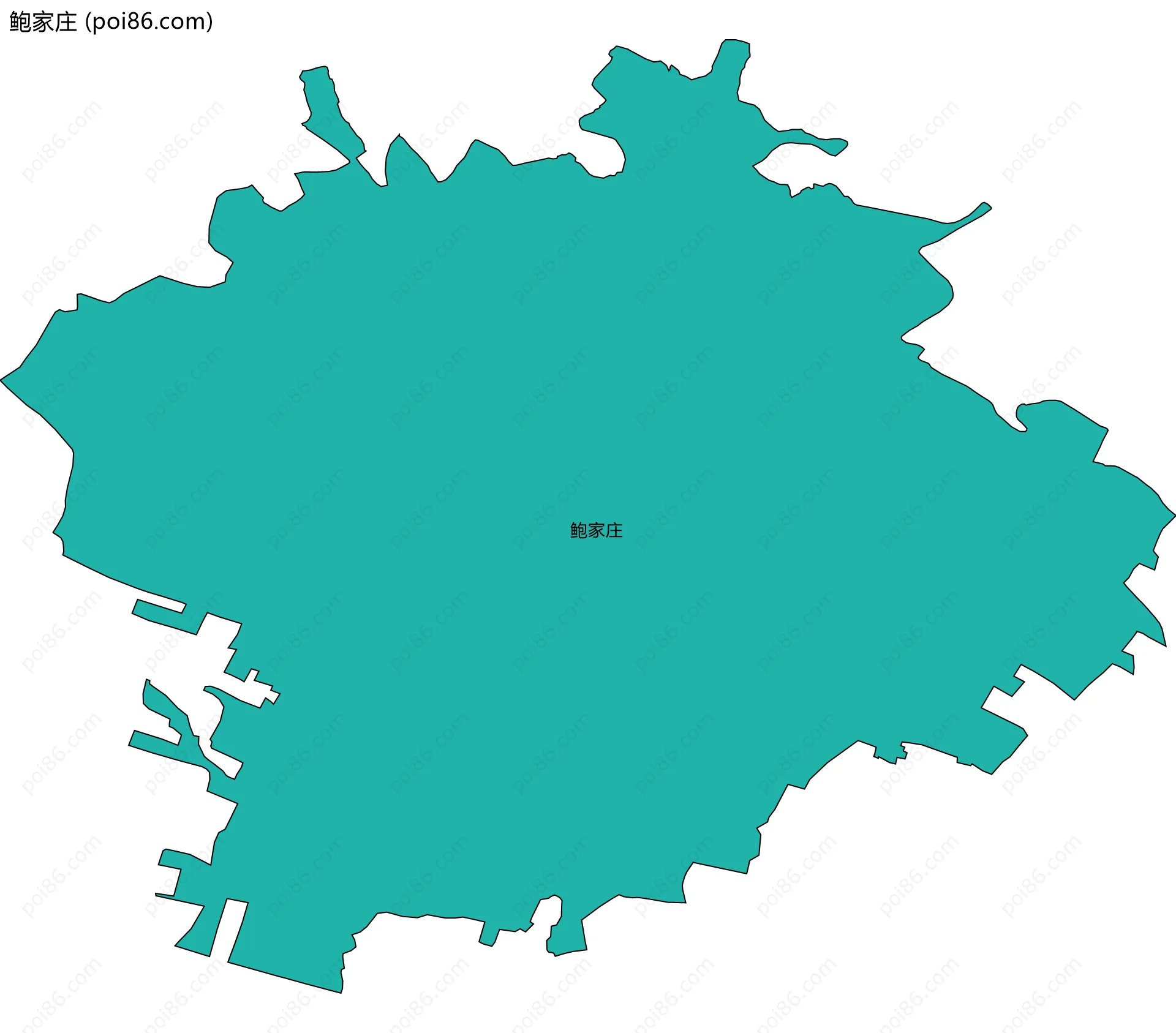 鲍家庄边界地图