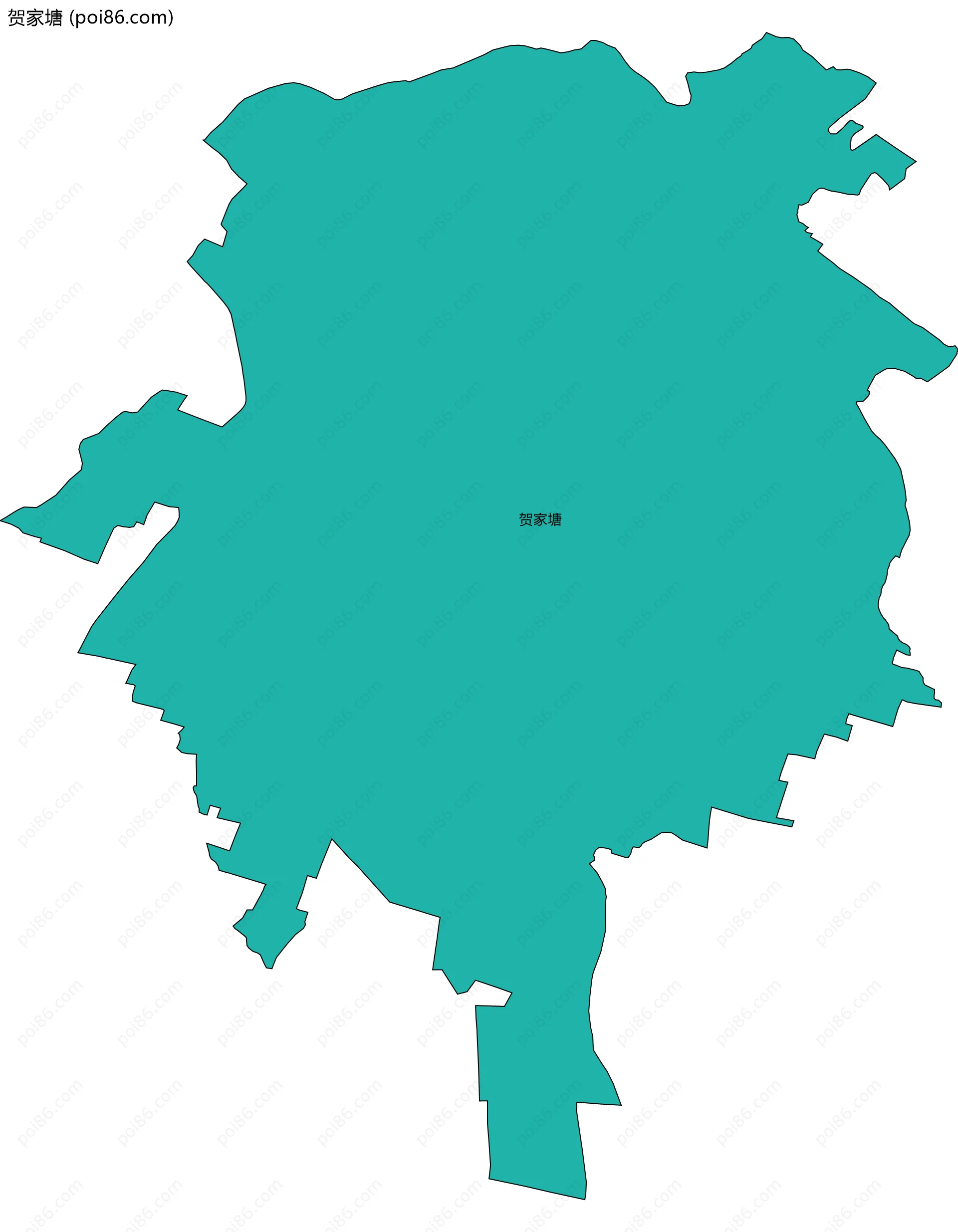 贺家塘边界地图