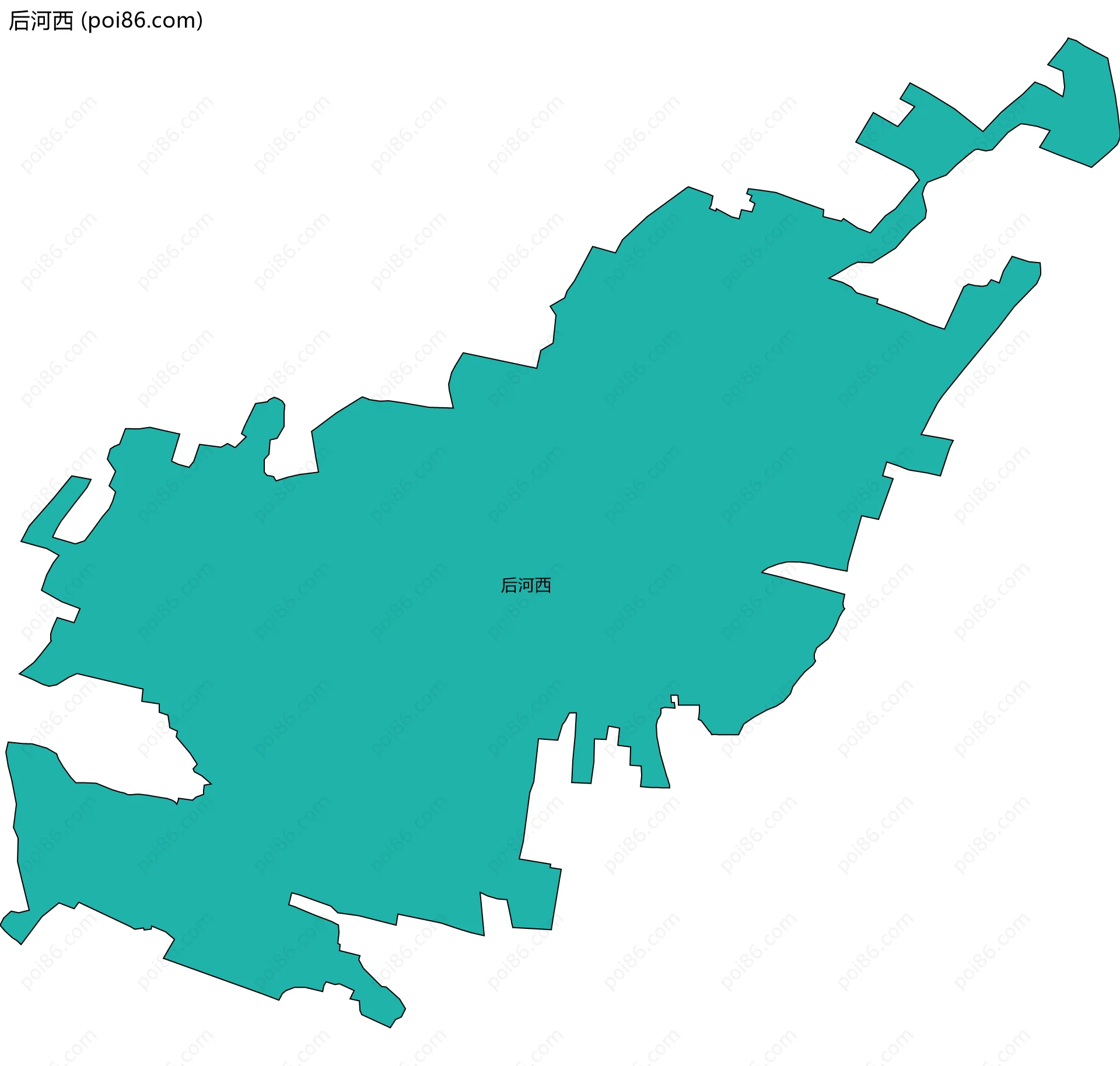 后河西边界地图