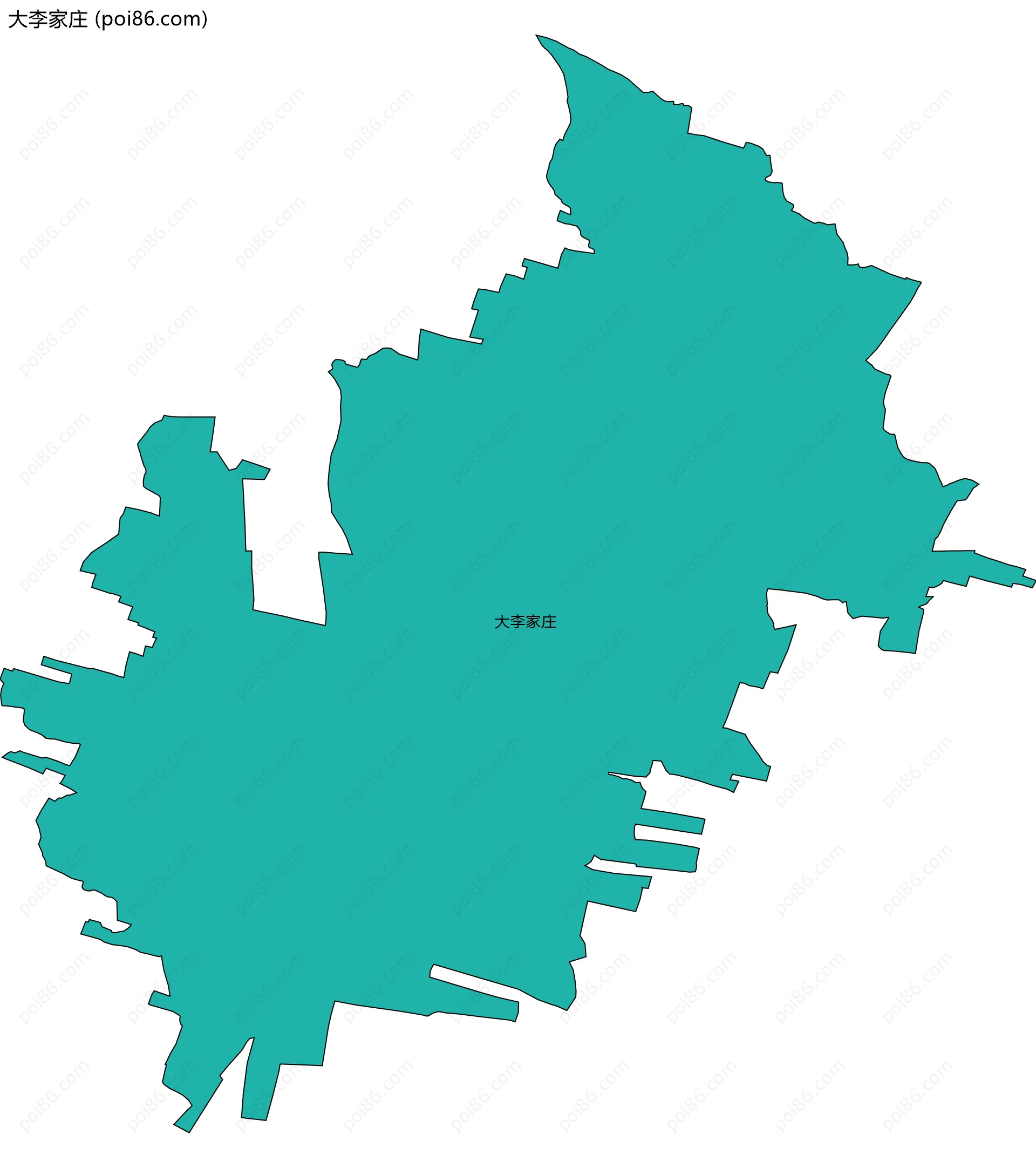 大李家庄边界地图
